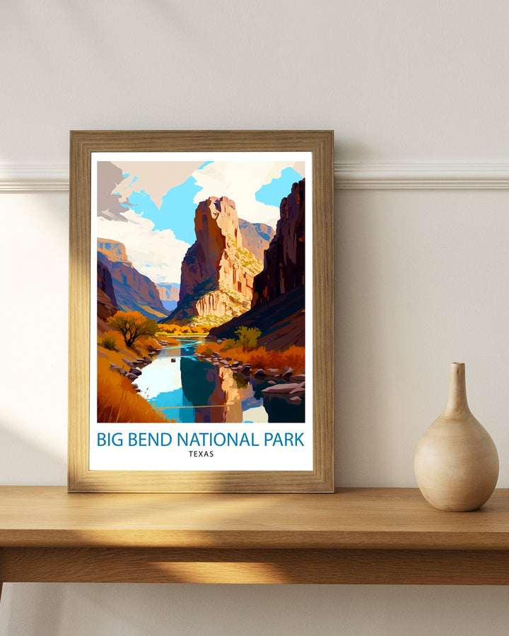 Big Bend National Park Texas Travel Poster Texas