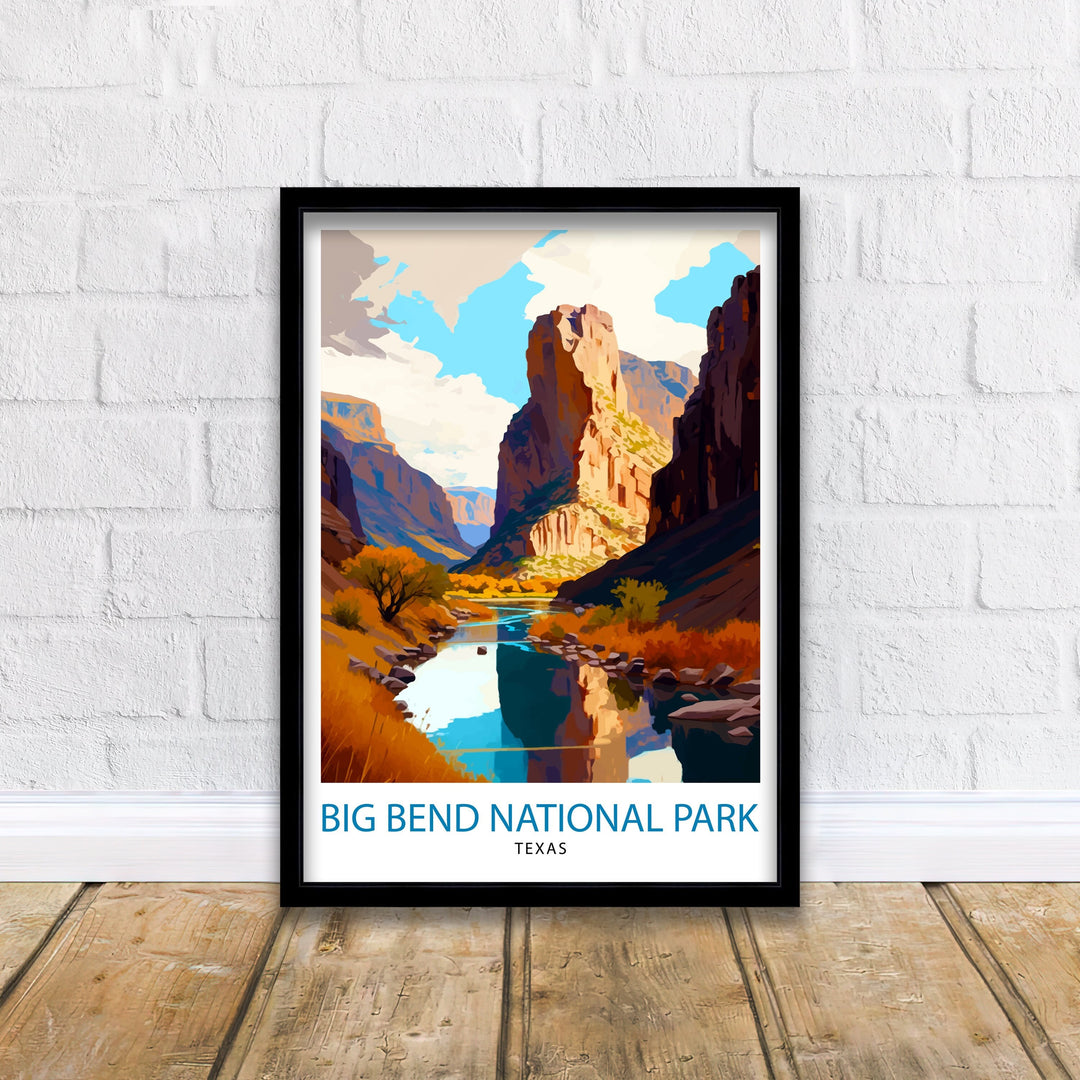 Big Bend National Park Texas Travel Poster Texas