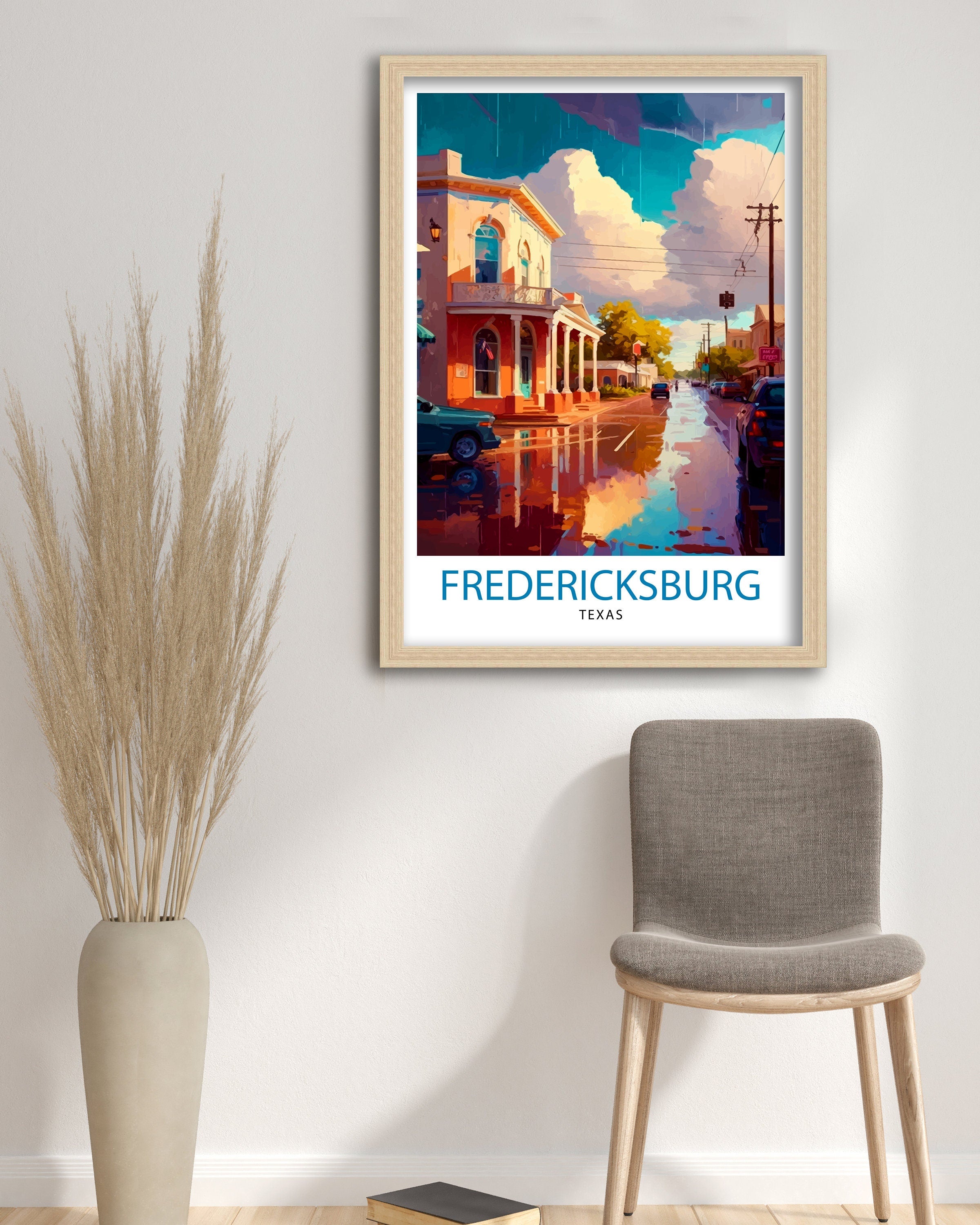 Fredericksburg Texas Travel Poster | Hill Country Art Print