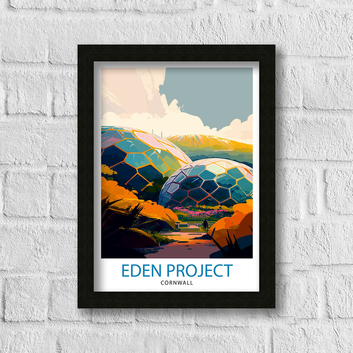 Eden Project Cornwall Travel Print Cornwall Wall Decor Eden Project Poster Cornwall Travel Prints Eden Project Art Print Cornwall