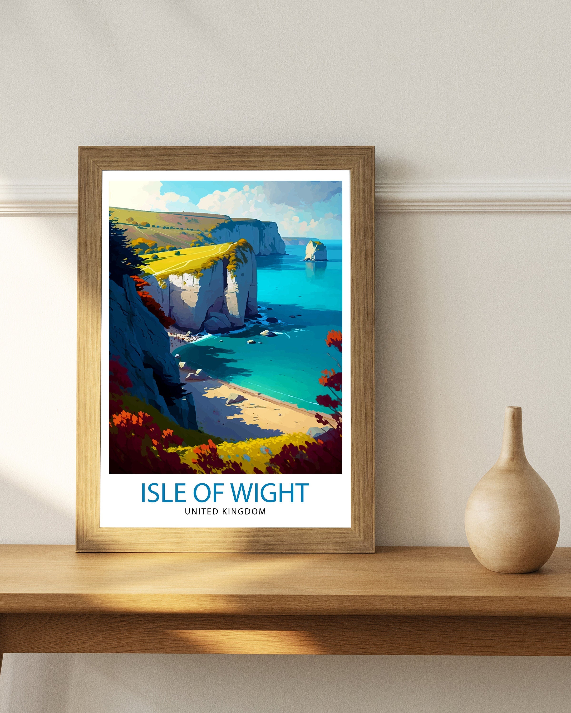 Isle of Wight Travel Print Isle of Wight Wall Decor Isle of Wight Poster Isle of Wight Illustration Travel Prints Isle of Wight Art Print