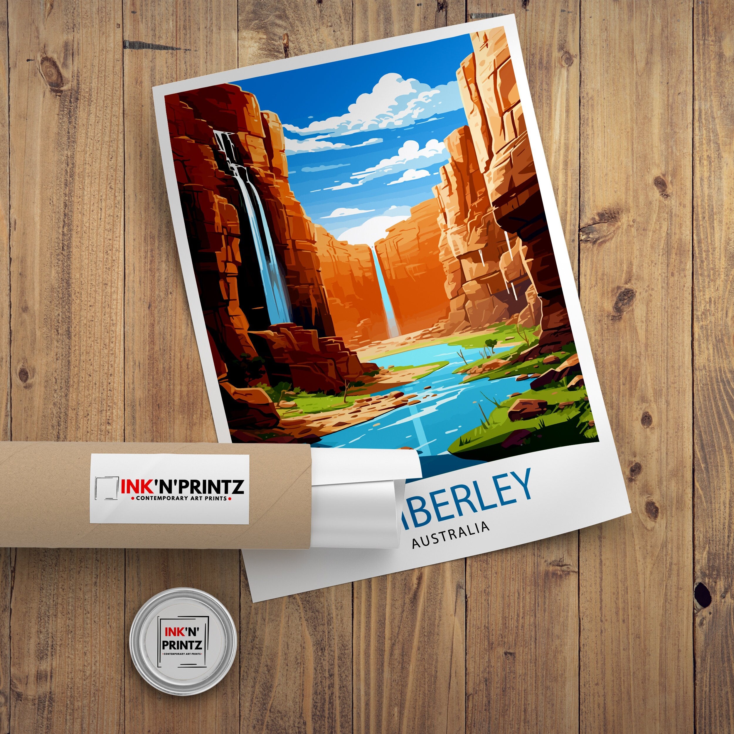 Kimberley Australia Travel Print Kimberley Wall Decor Kimberley Poster Australian Outback Prints Kimberley Art Print Kimberley Illustration