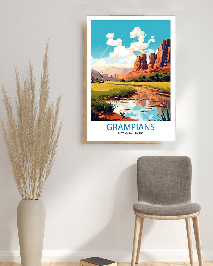 Grampians National Park Australia Travel Poster Nature