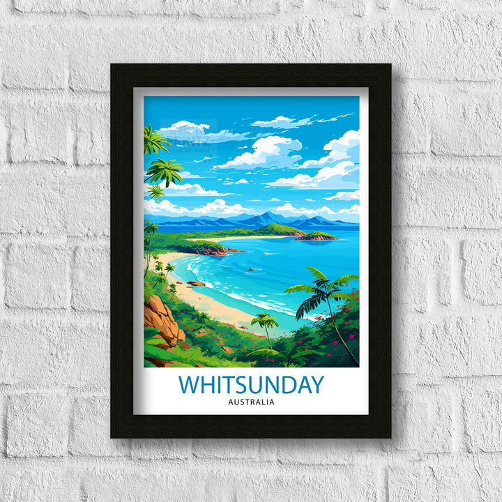 Whitsunday Australia Travel Poster Whitsunday Islands