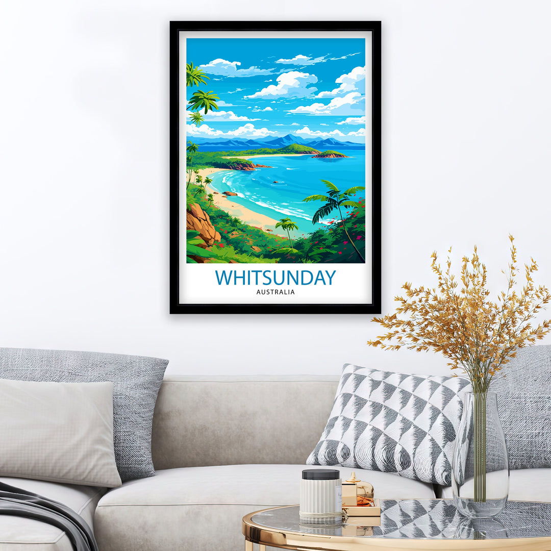 Whitsunday Australia Travel Poster Whitsunday Islands