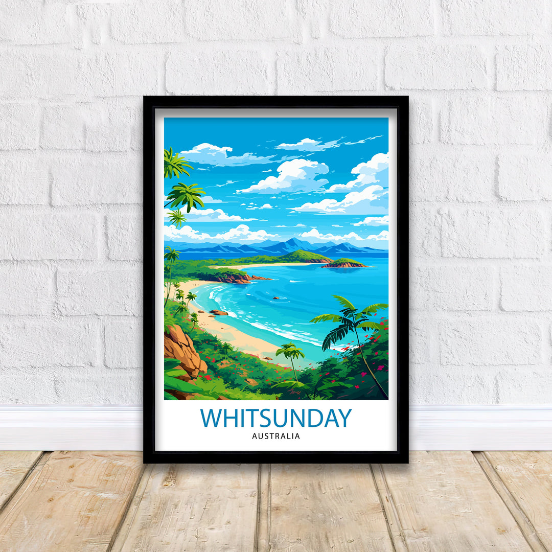 Whitsunday Australia Travel Poster Whitsunday Islands