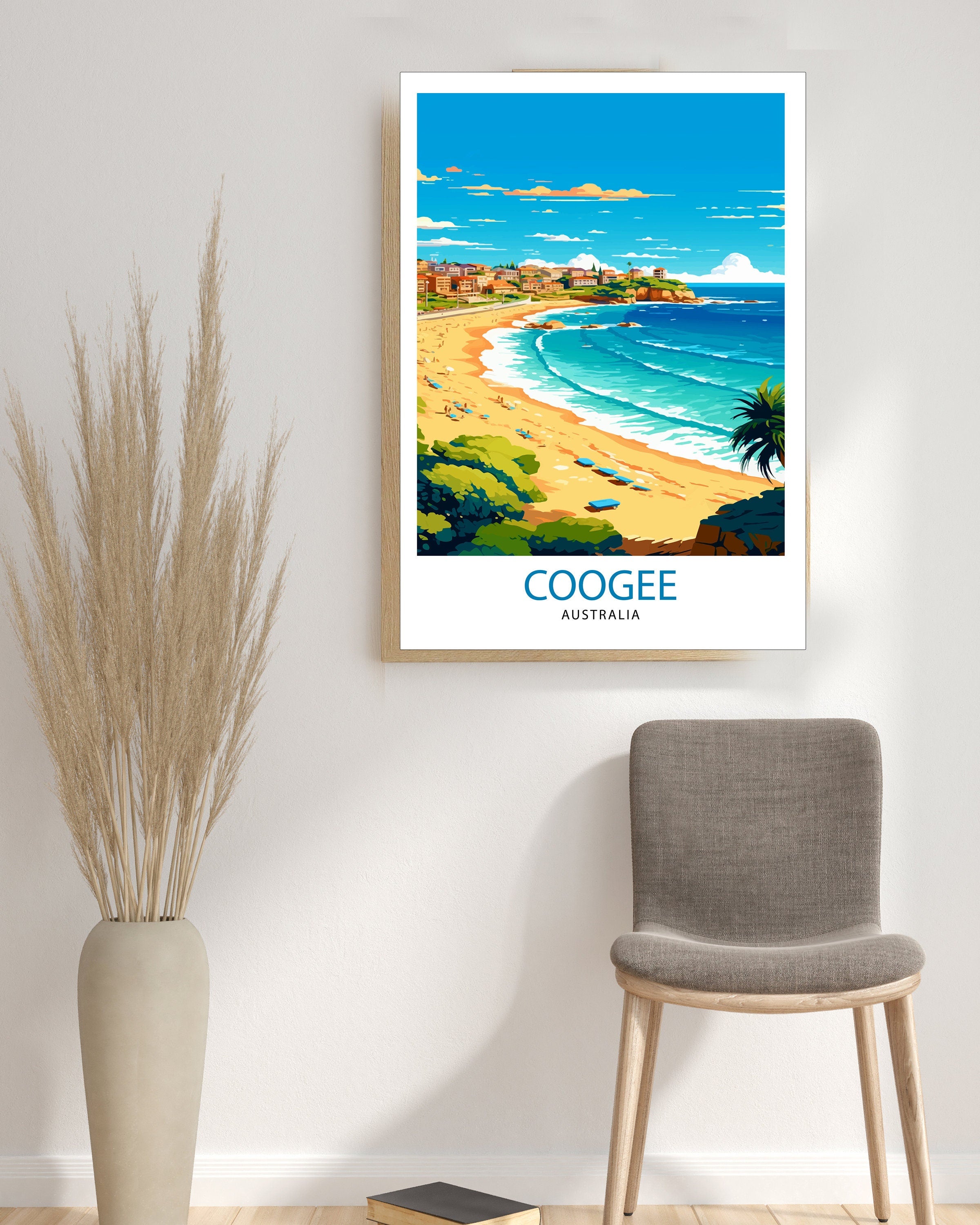 Coogee Australia Travel Print Coogee Wall Decor Coogee Beach Poster Australian Travel Prints Coogee Art Print Coogee Illustration Coogee
