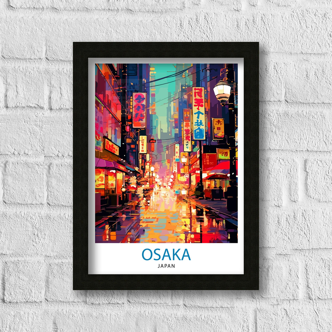 Osaka Japan Travel Poster Osaka