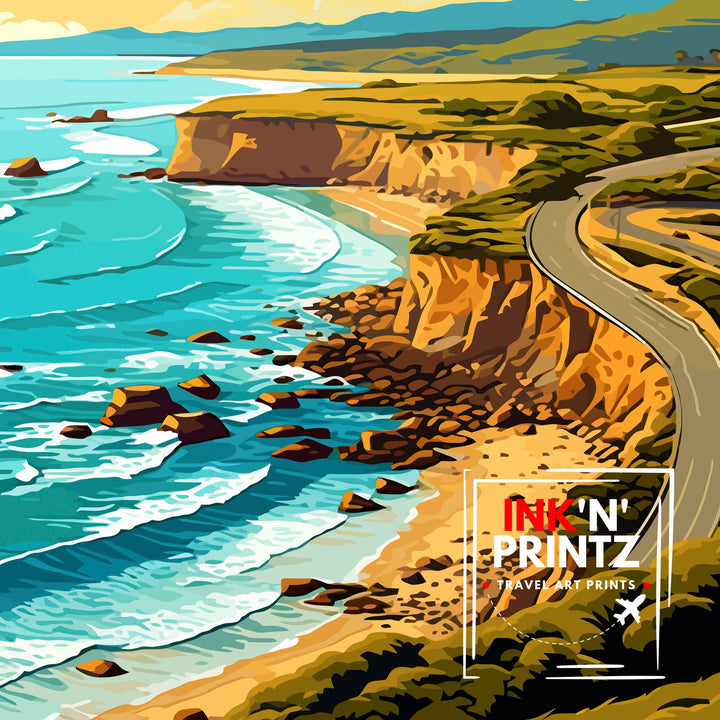 Great Ocean Road Travel Poster Coastal