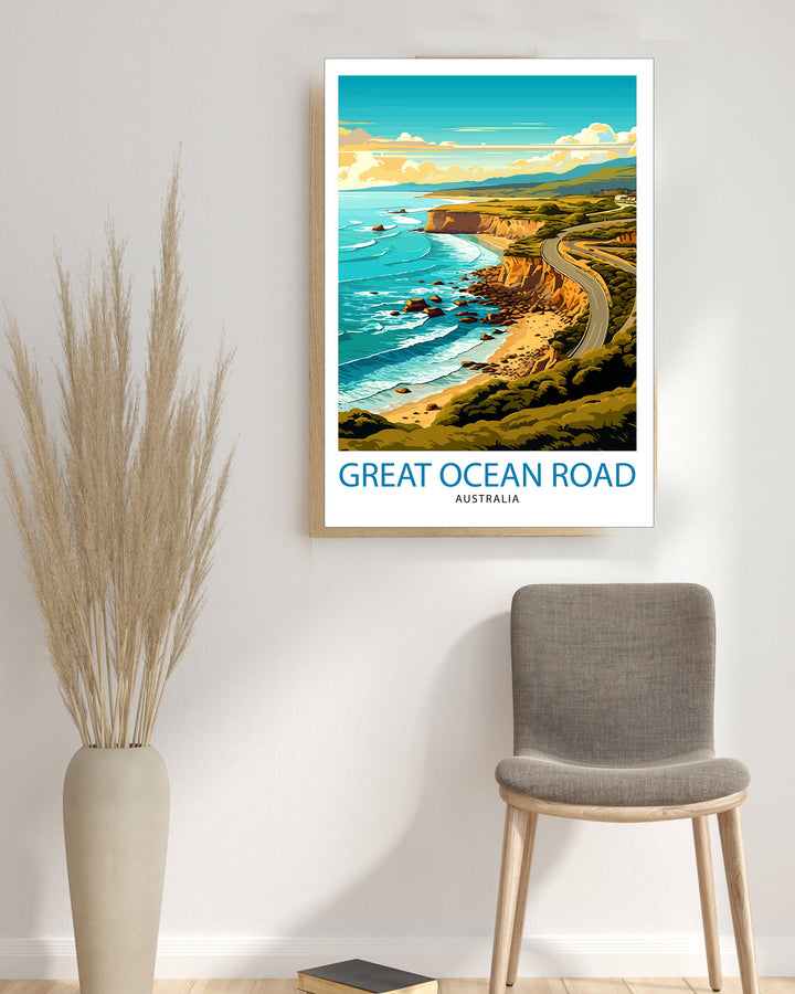 Great Ocean Road Travel Poster Coastal