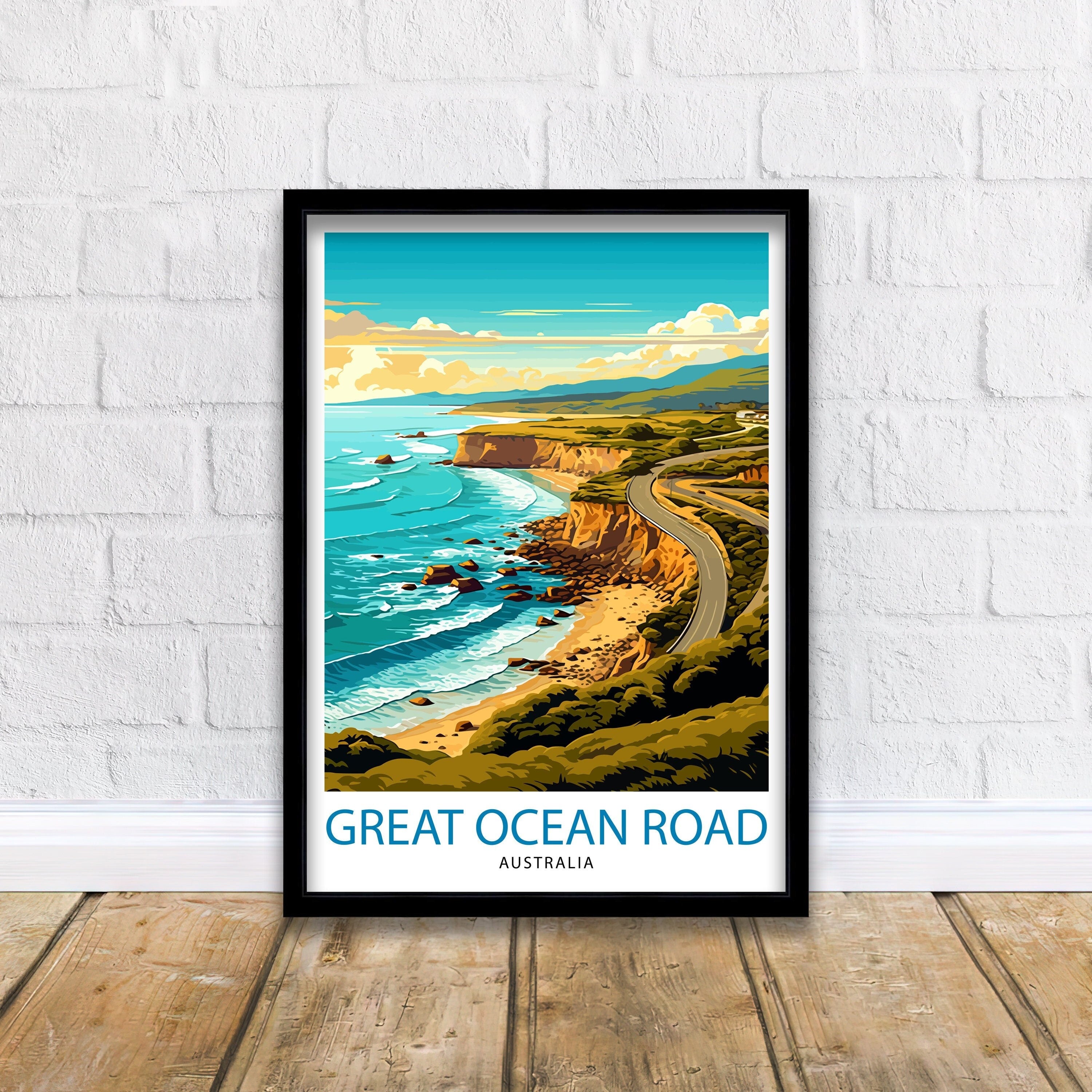 Great Ocean Road Australia Print, Coastal Road Trip Art