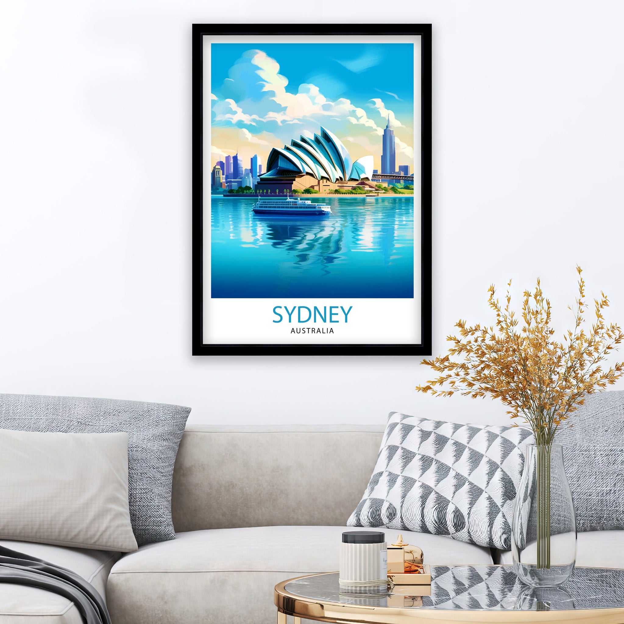 Sydney Australia Travel Print Sydney Wall Decor Sydney Poster Australia Travel Prints Sydney Art Print Sydney Illustration Sydney Wall Art