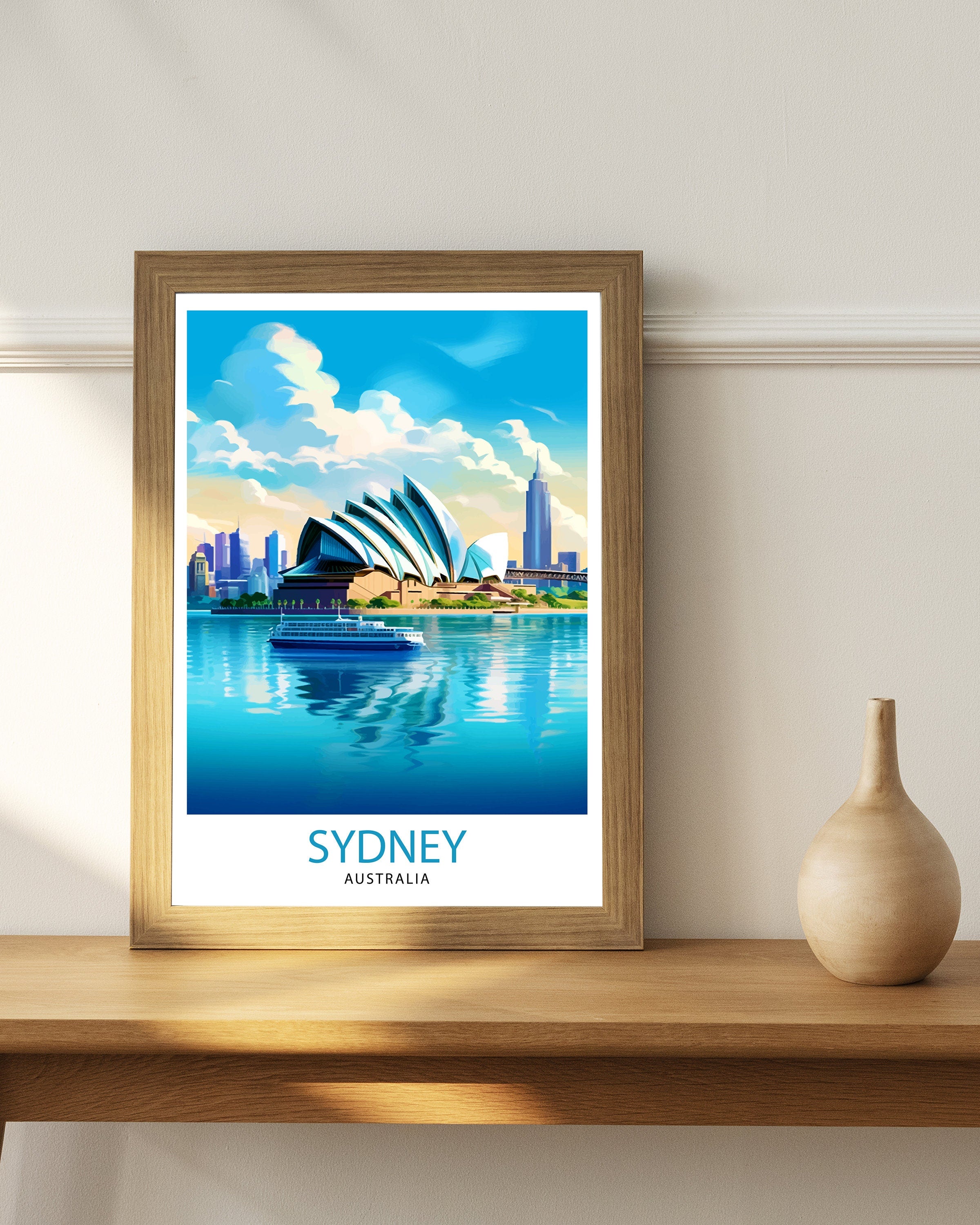 Sydney Australia Travel Print Sydney Wall Decor Sydney Poster Australia Travel Prints Sydney Art Print Sydney Illustration Sydney Wall Art