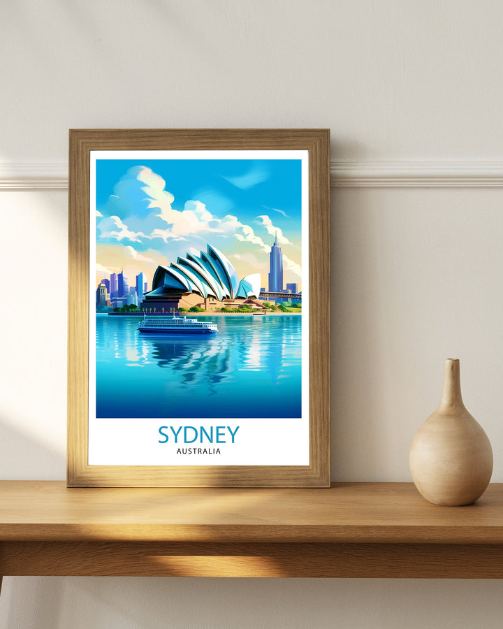 Sydney Australia Travel Poster Sydney