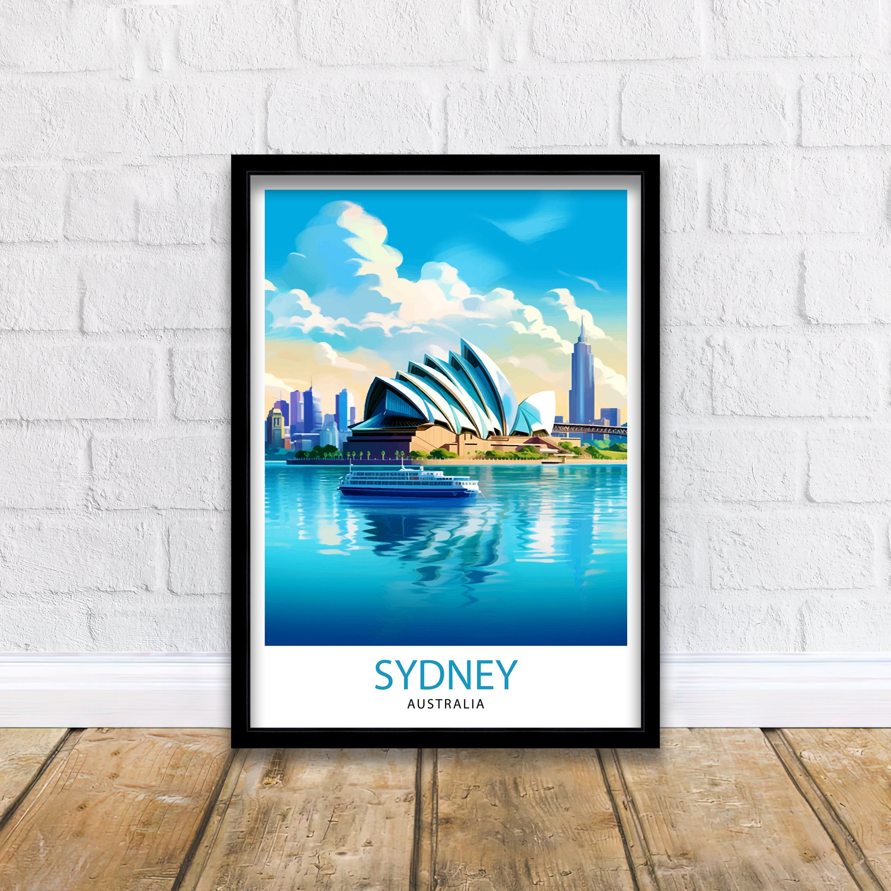 Sydney Australia Travel Print Sydney Wall Decor Sydney Poster Australia Travel Prints Sydney Art Print Sydney Illustration Sydney Wall Art