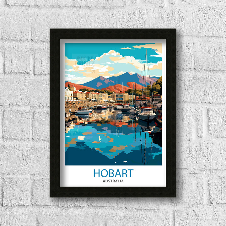 Hobart Australia Travel Poster Tasmania