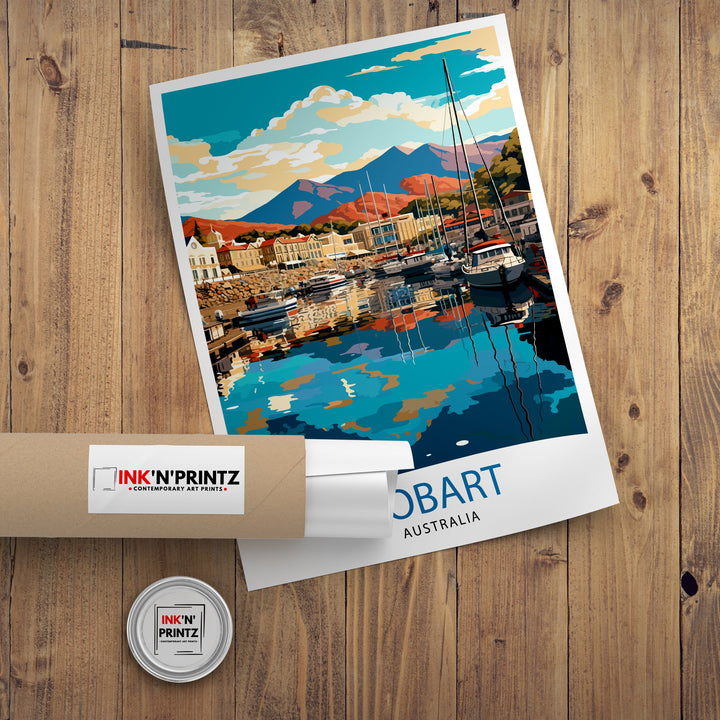 Hobart Australia Travel Poster Tasmania