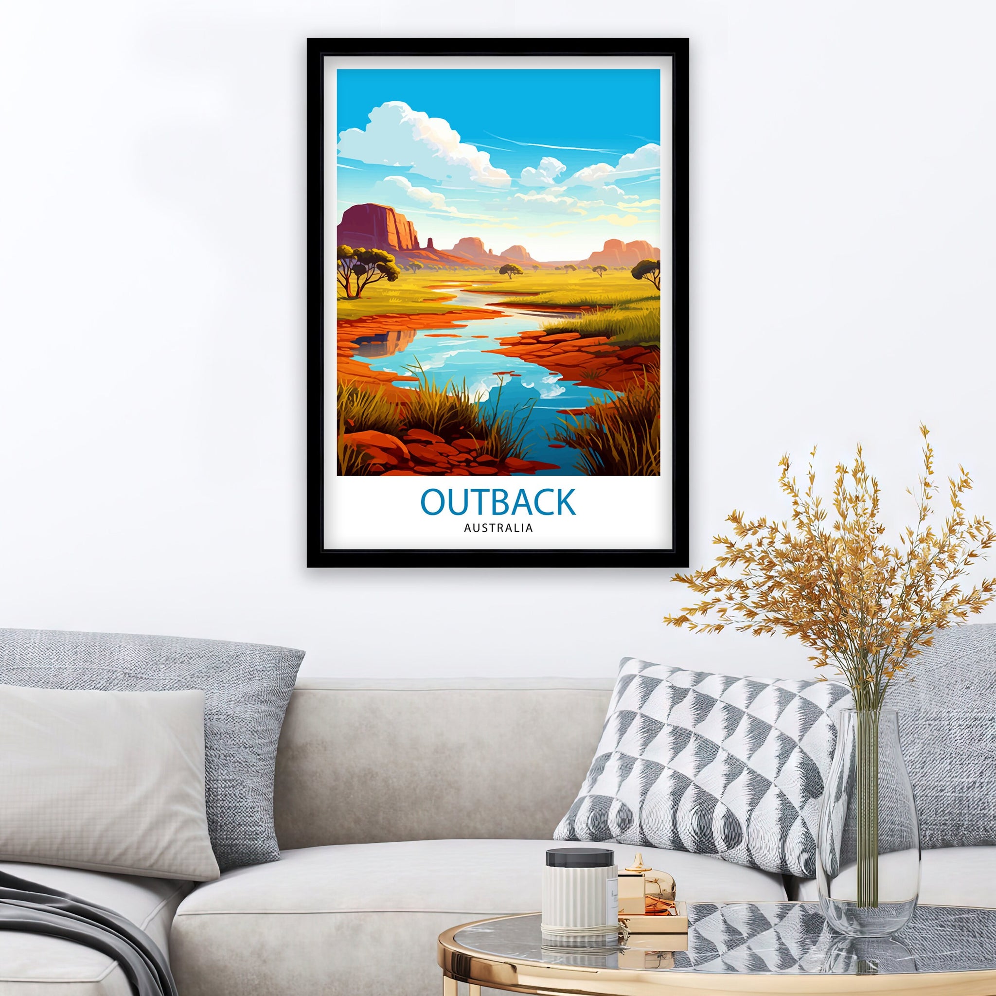 Outback Australia Travel Print Desert Wall Decor Australian Outback Poster Landscape Travel Prints Outback Art Print Australian Desert