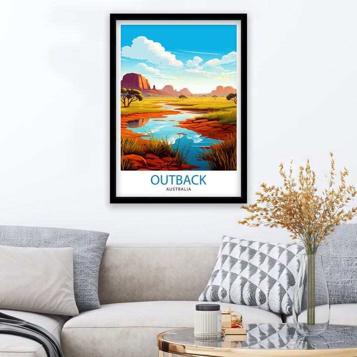 Outback Australia Travel Poster Desert