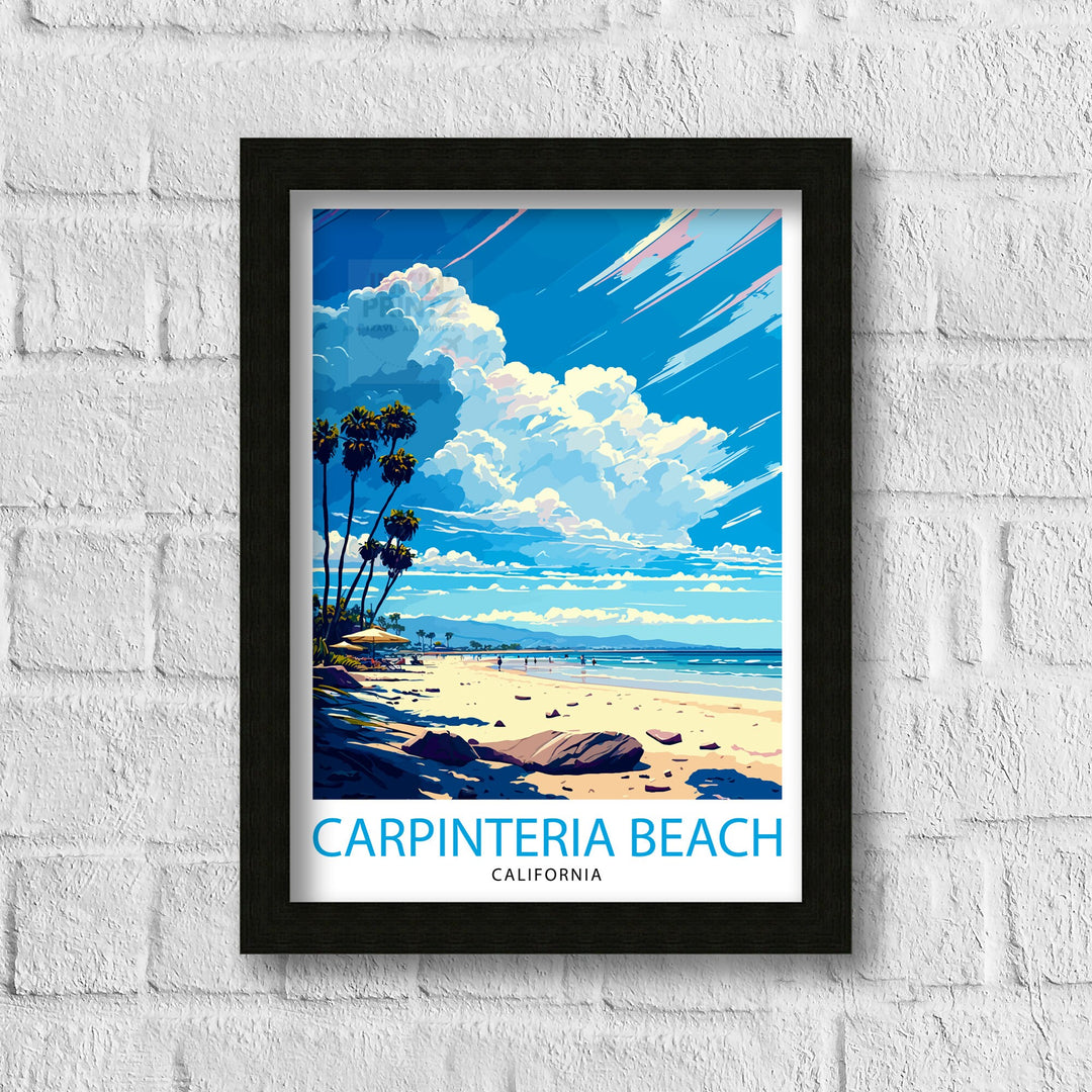 Carpinteria Beach California Travel Poster