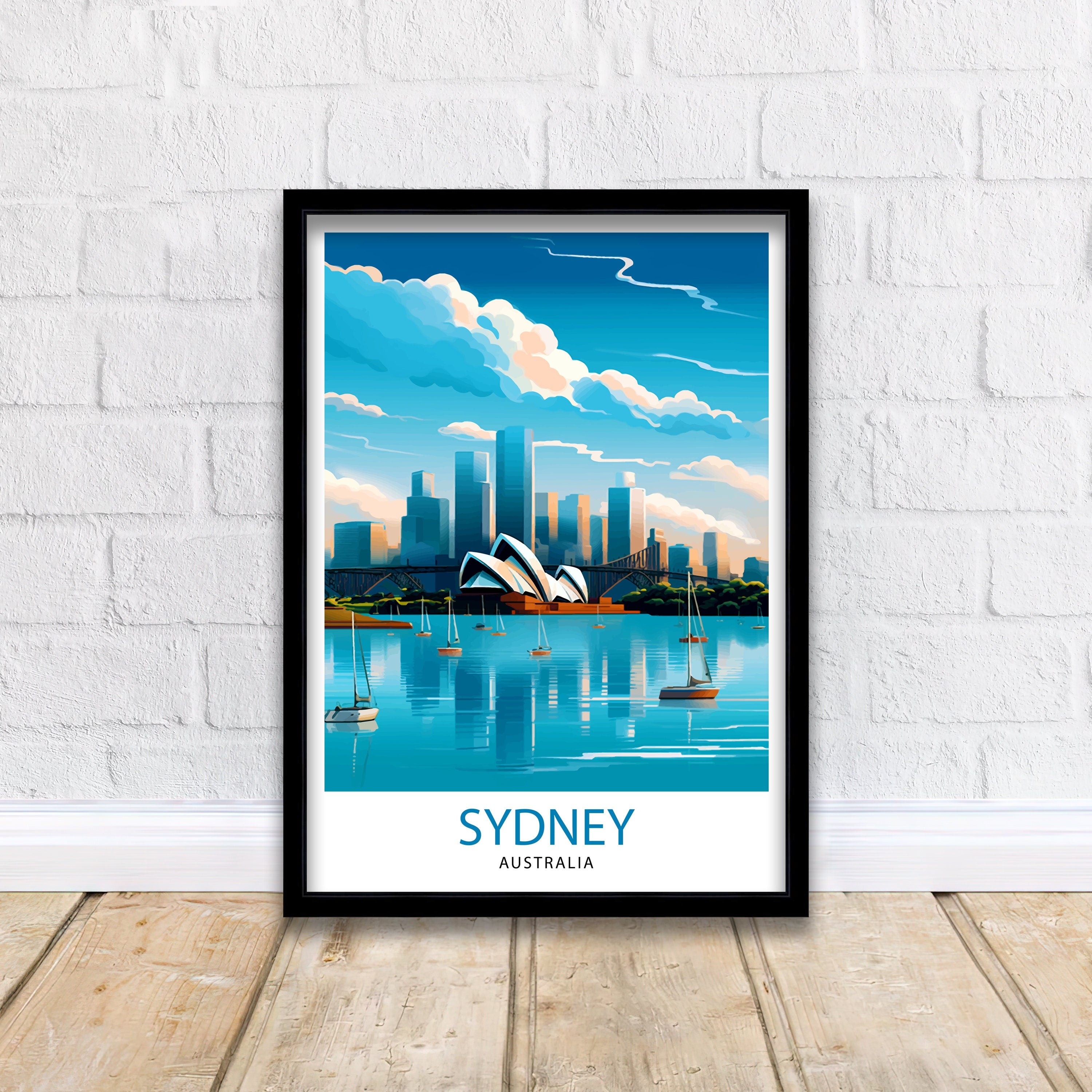 Sydney Australia Travel Print Sydney Wall Decor Sydney Poster Australia Travel Prints Sydney Art Print Sydney Illustration Sydney Wall Art