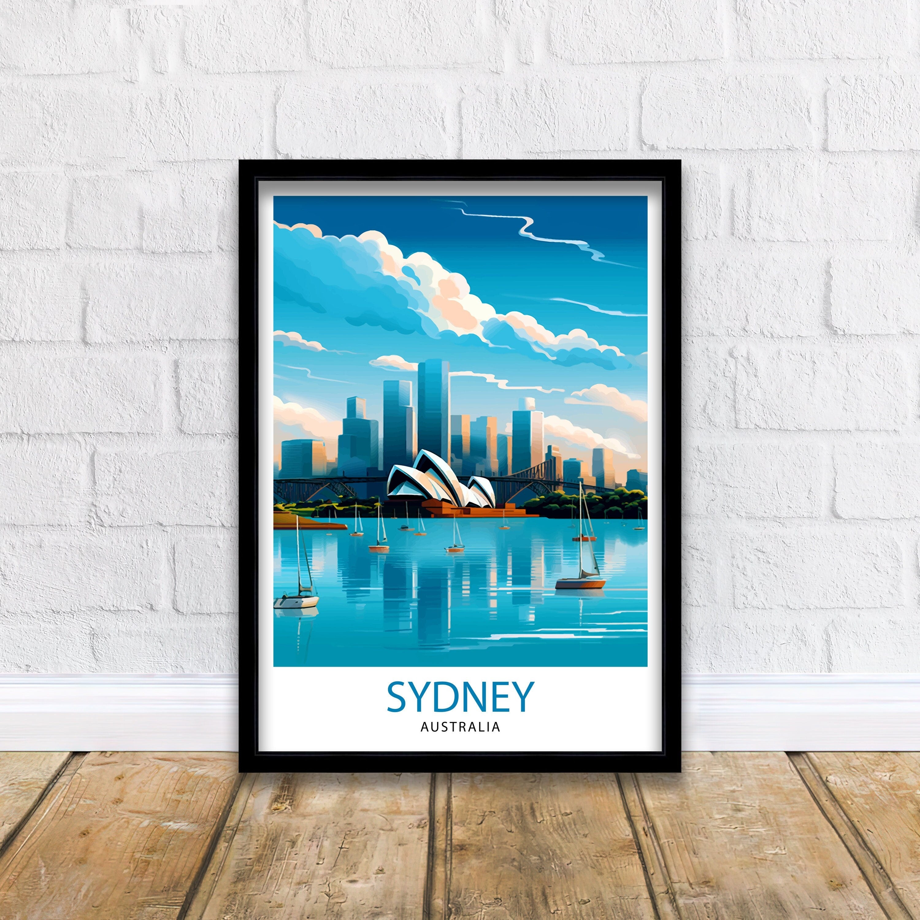 Sydney Australia Travel Print Sydney Wall Decor Sydney Poster Australia Travel Prints Sydney Art Print Sydney Illustration Sydney Wall Art
