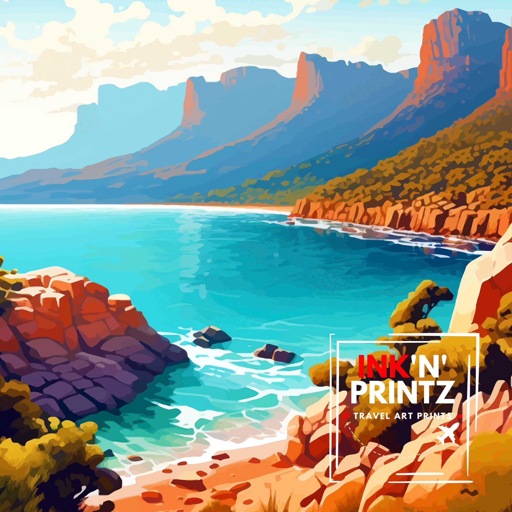 Freycinet National Park, Tasmania Art Print, Coastal Decor