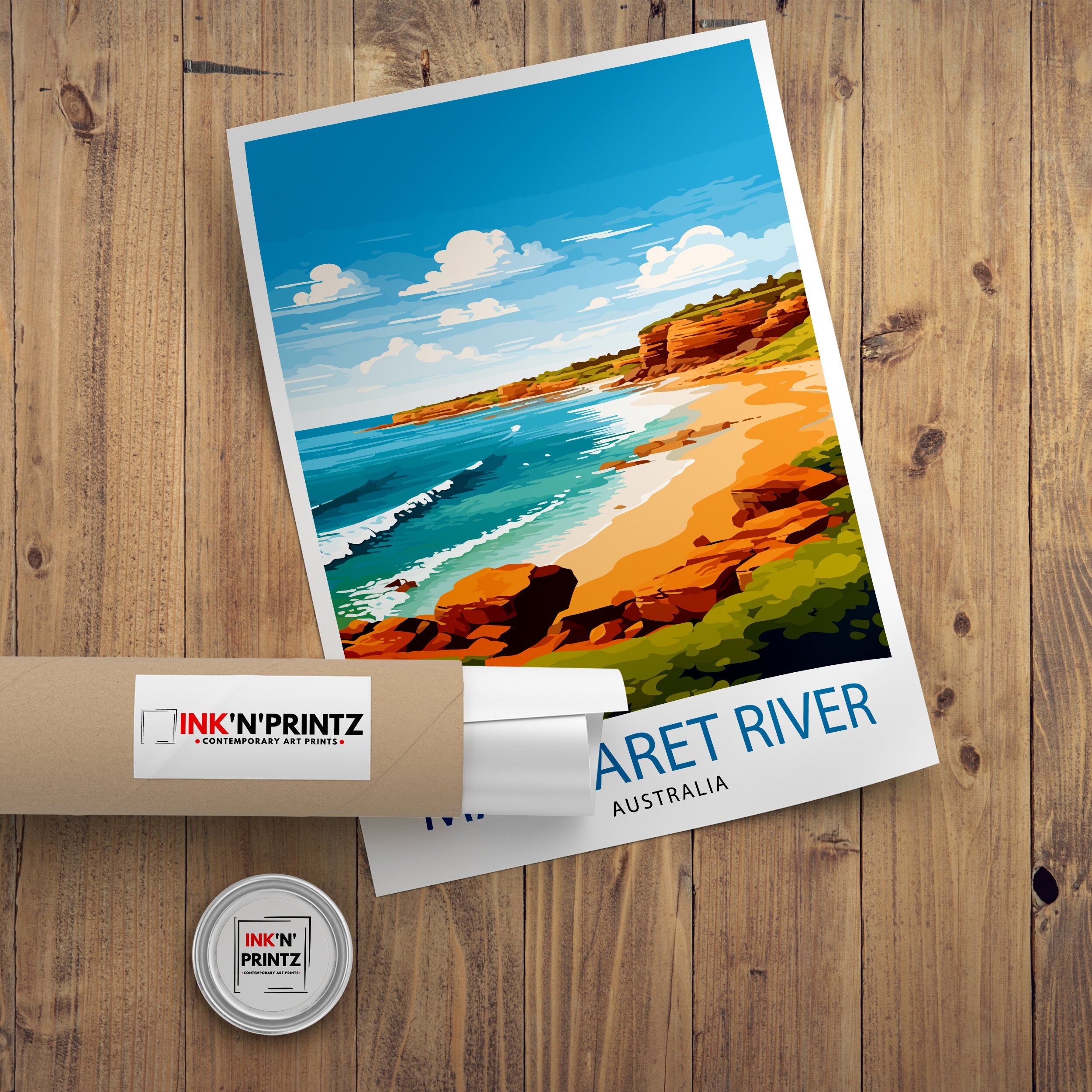 Margaret River Australia Travel Print Coastal Wall Decor Margaret River Poster Australian Travel Prints Margaret River Art Print Beach