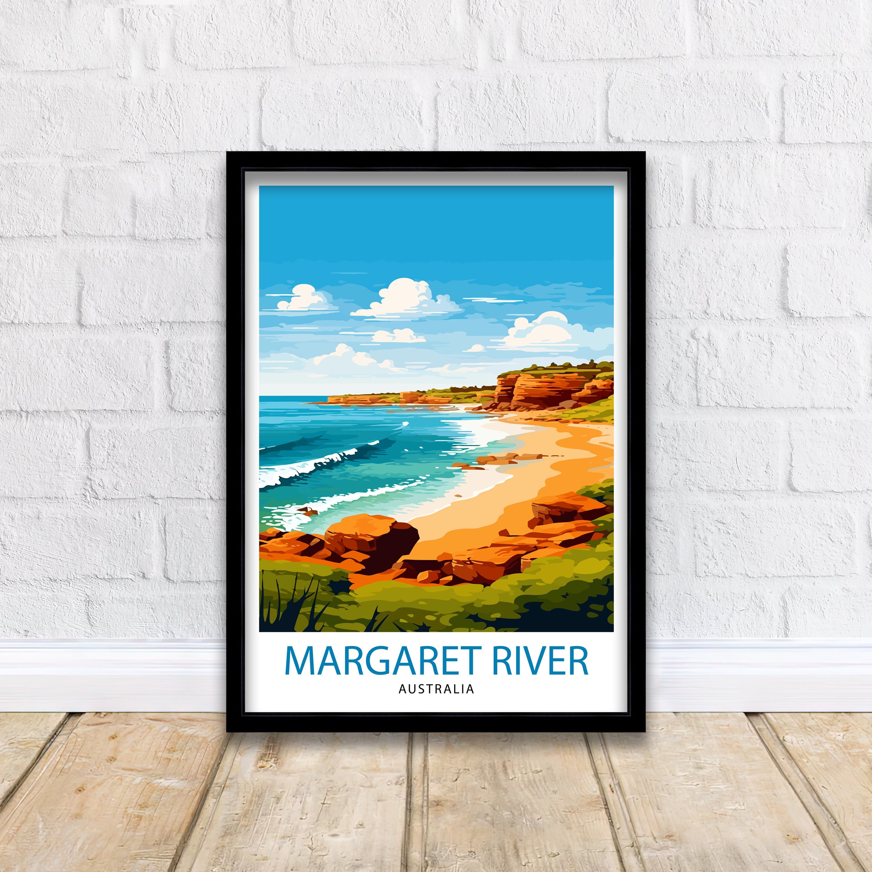 Margaret River Australia Travel Print Coastal Wall Decor Margaret River Poster Australian Travel Prints Margaret River Art Print Beach