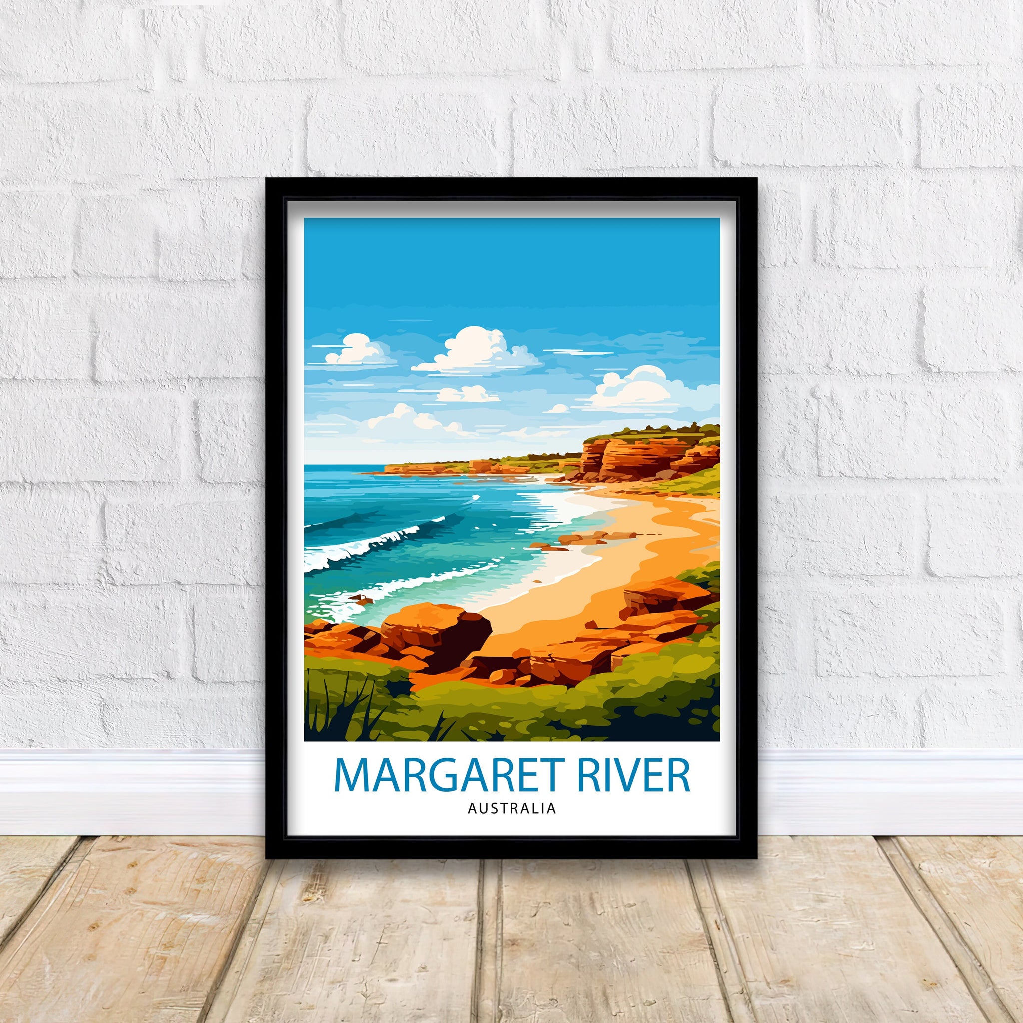 Margaret River Australia Travel Print Coastal Wall Decor Margaret River Poster Australian Travel Prints Margaret River Art Print Beach