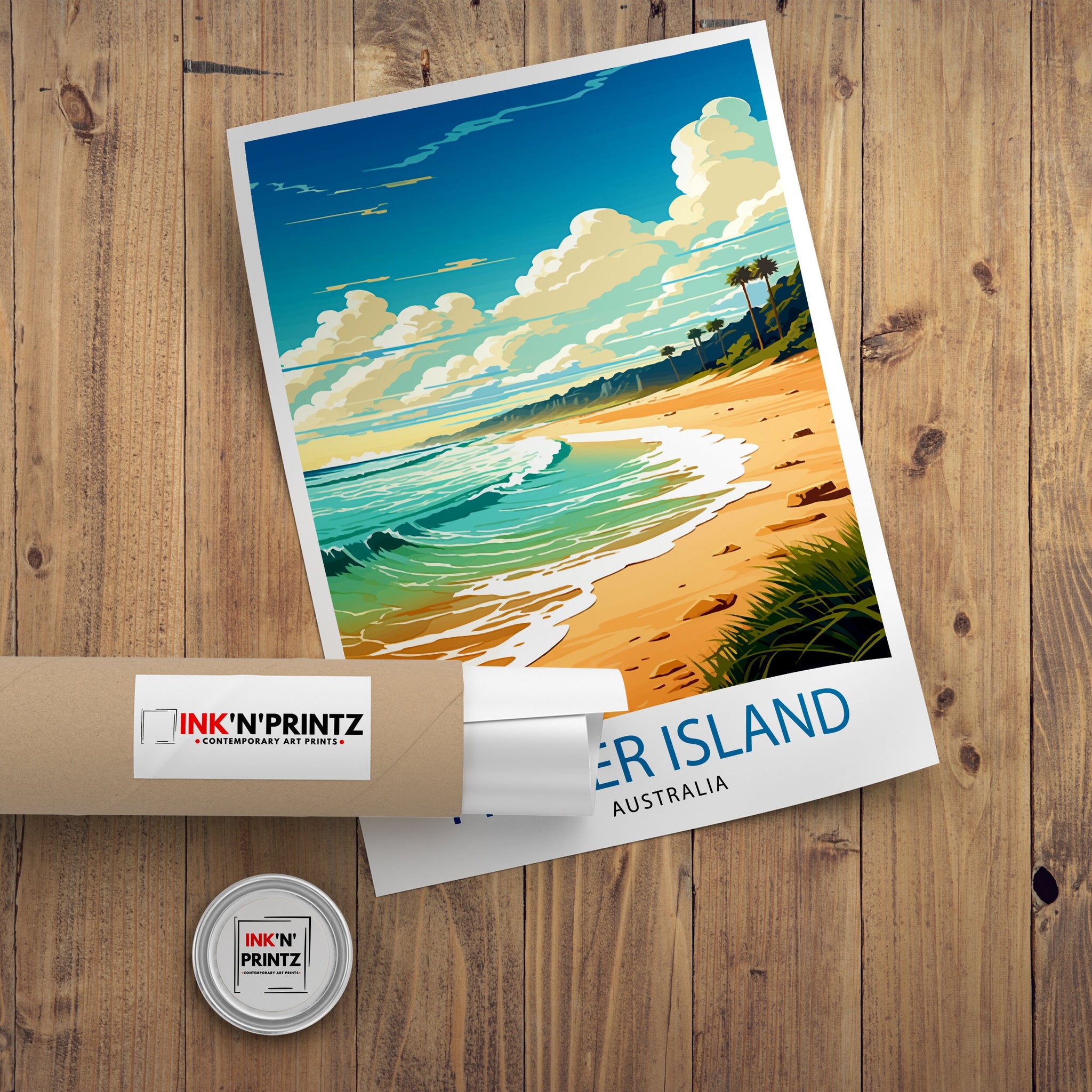 Fraser Island Australia Travel Print Beach Paradise Wall Decor Fraser Island Poster Australian Travel Prints Island Art Print Nature
