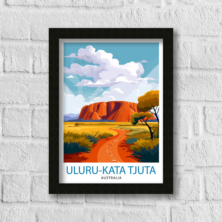 Uluru Kata Tjuta Australia Travel Poster Outback