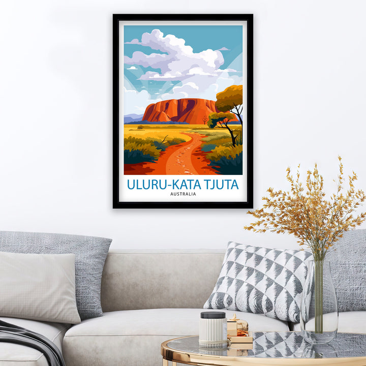 Uluru Kata Tjuta Australia Travel Poster Outback