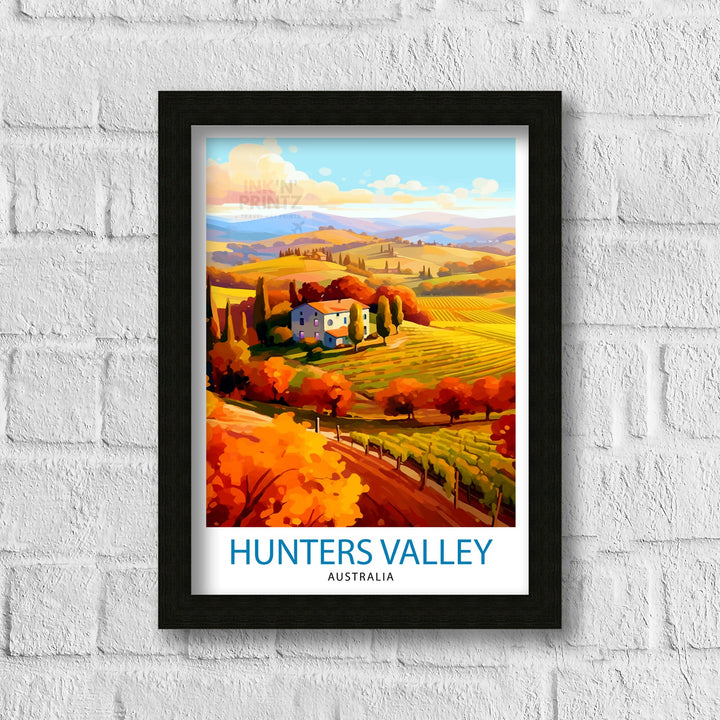 Hunter Valley Australia Travel Poster Hunter Valley