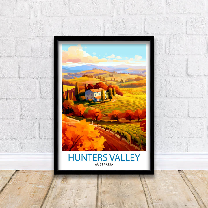 Hunter Valley Australia Travel Poster Hunter Valley