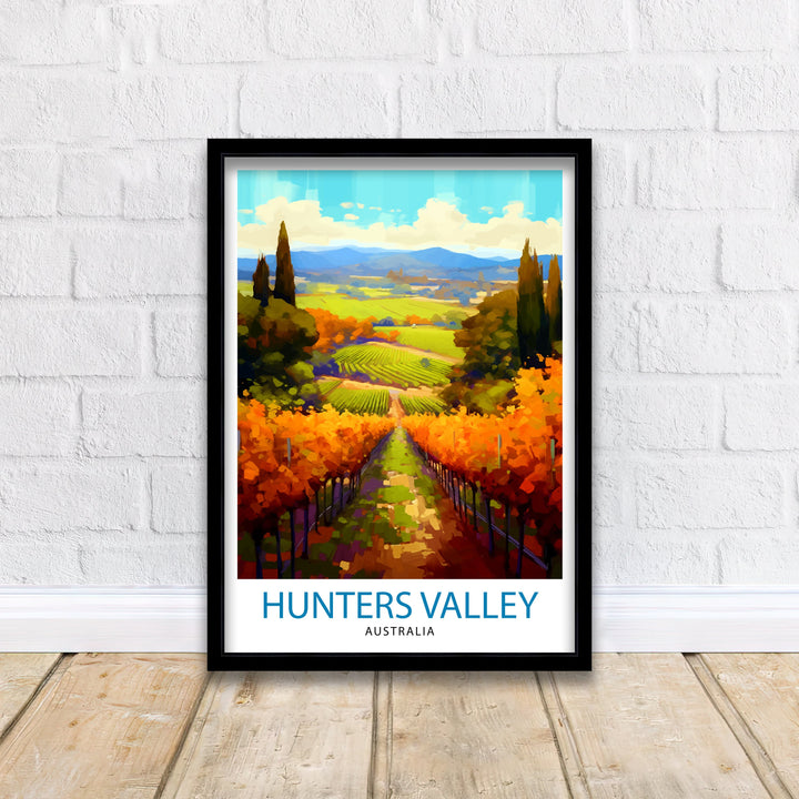 Hunter Valley Australia Travel Poster Hunter Valley