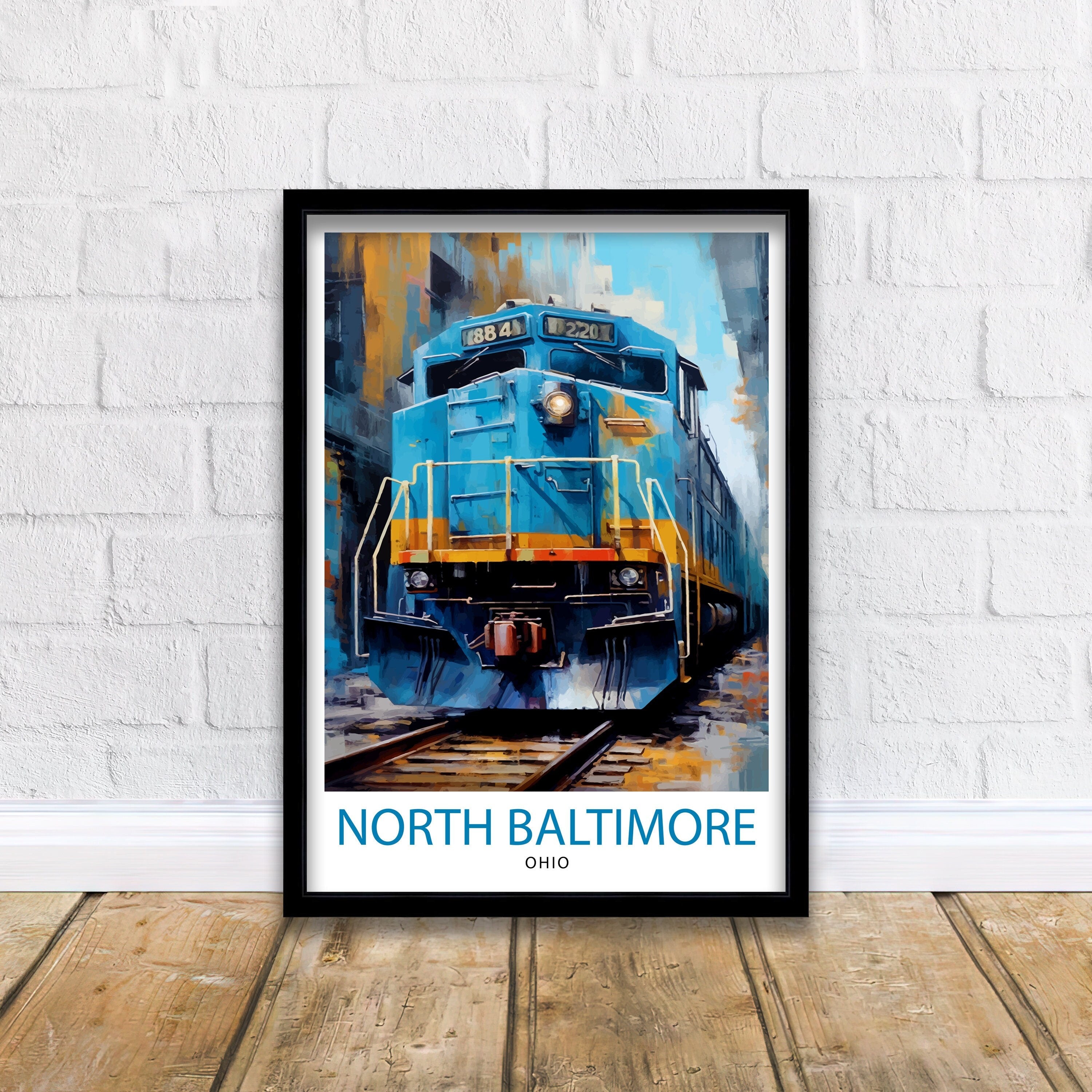 North Baltimore Freight Terminal Print| Industrial Wall Decor Railroad Yard Poster Urban Transportation Art Freight Terminal Illustration