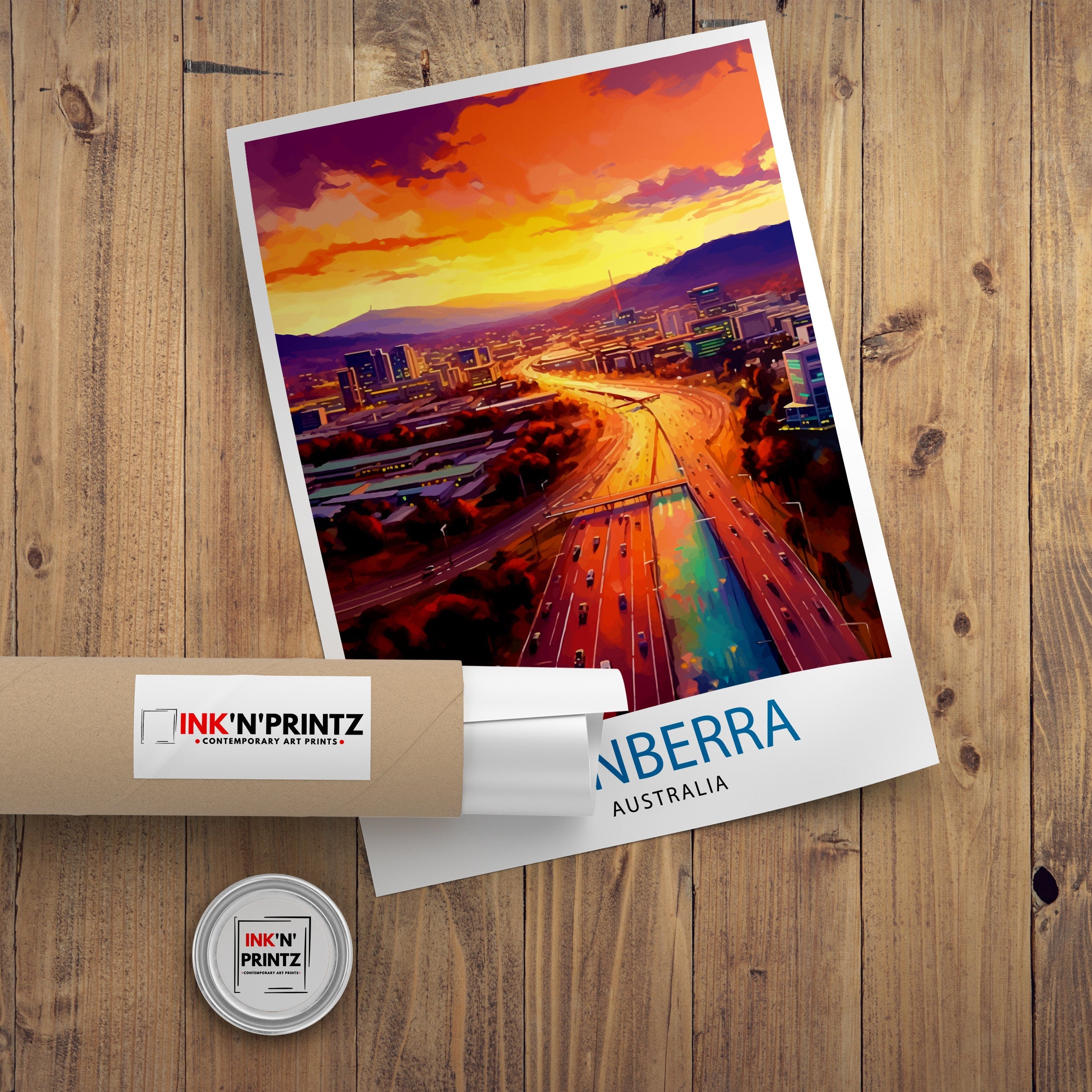 Canberra Australia Travel Print Canberra Wall Decor Australian Capital City Poster Canberra Travel Prints Cityscape Art Print Canberra