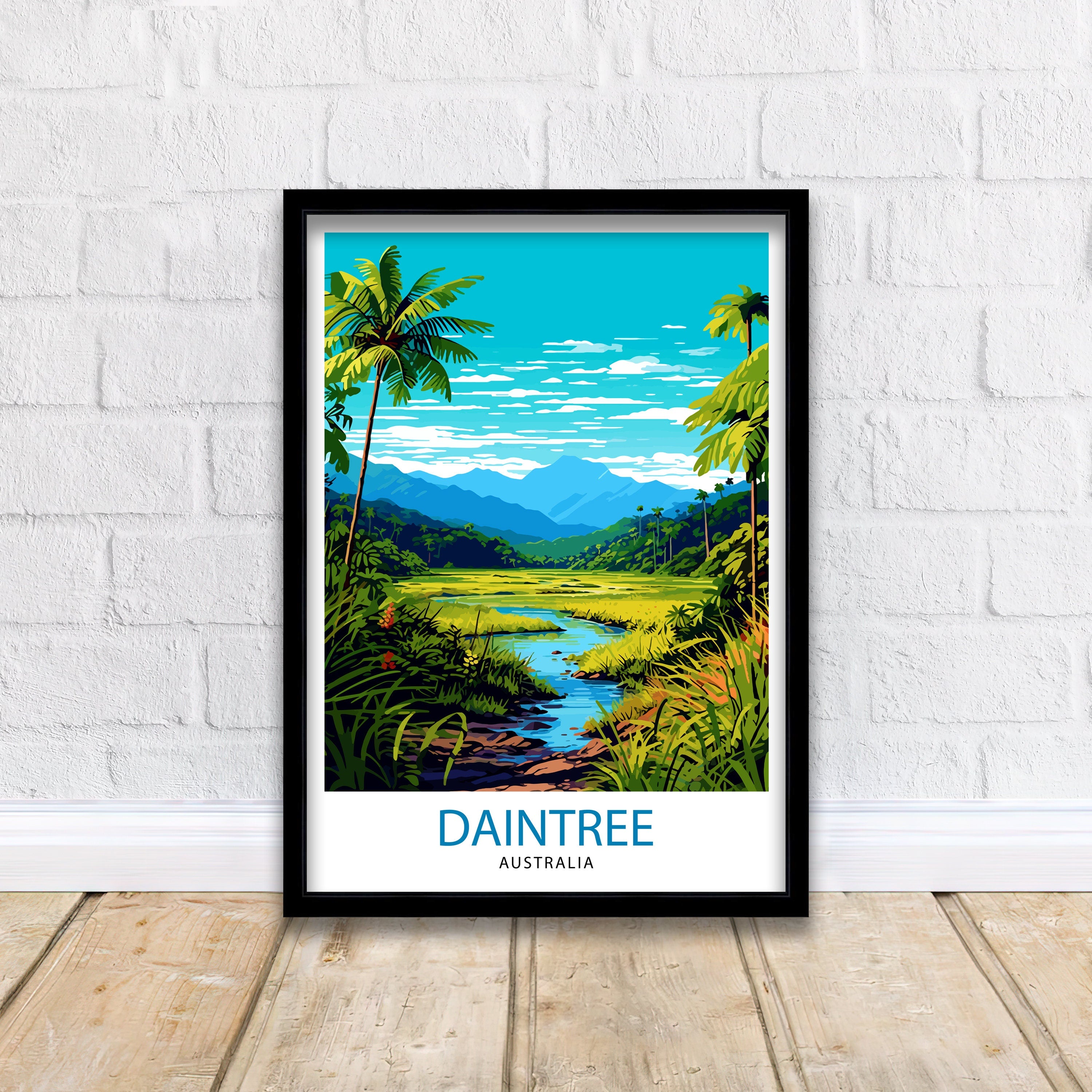 Daintree Australia Travel Poster Daintree Rainforest