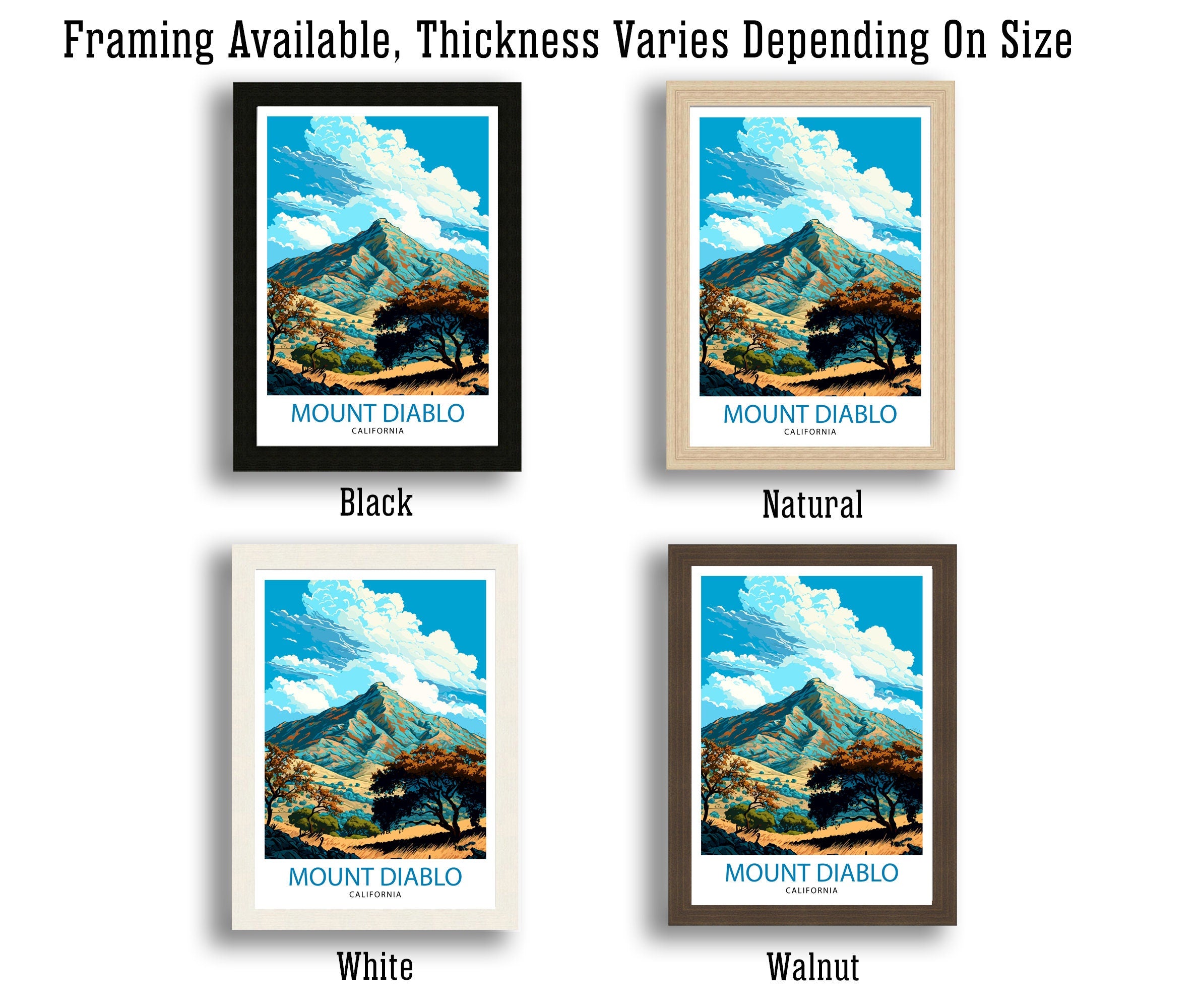 Mount Diablo Travel Print| Mount Diablo Wall Decor Mount Diablo Poster California Travel Prints Mount Diablo Art Print Mount Diablo