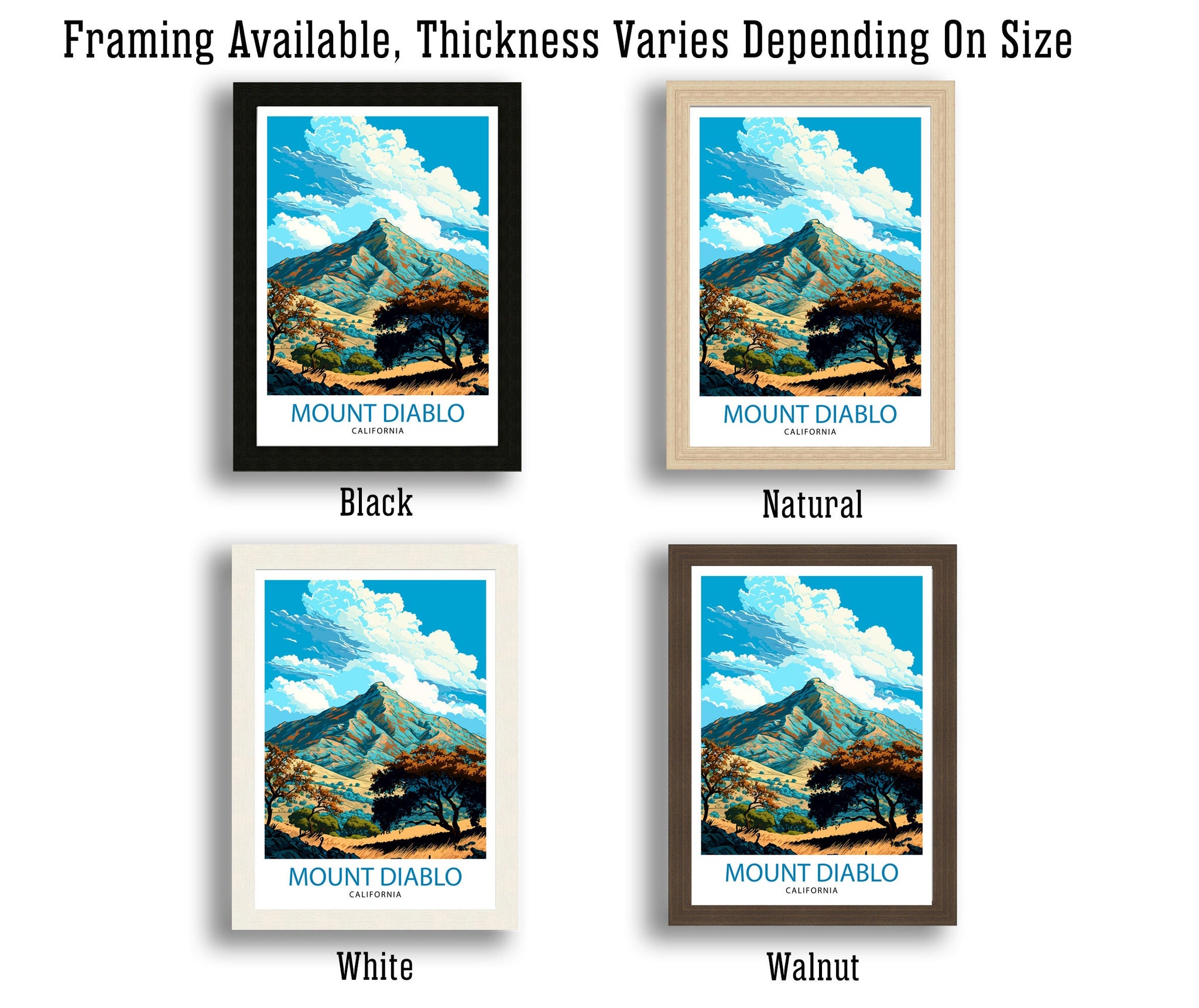 Mount Diablo Travel Print| Mount Diablo Wall Decor Mount Diablo Poster California Travel Prints Mount Diablo Art Print Mount Diablo