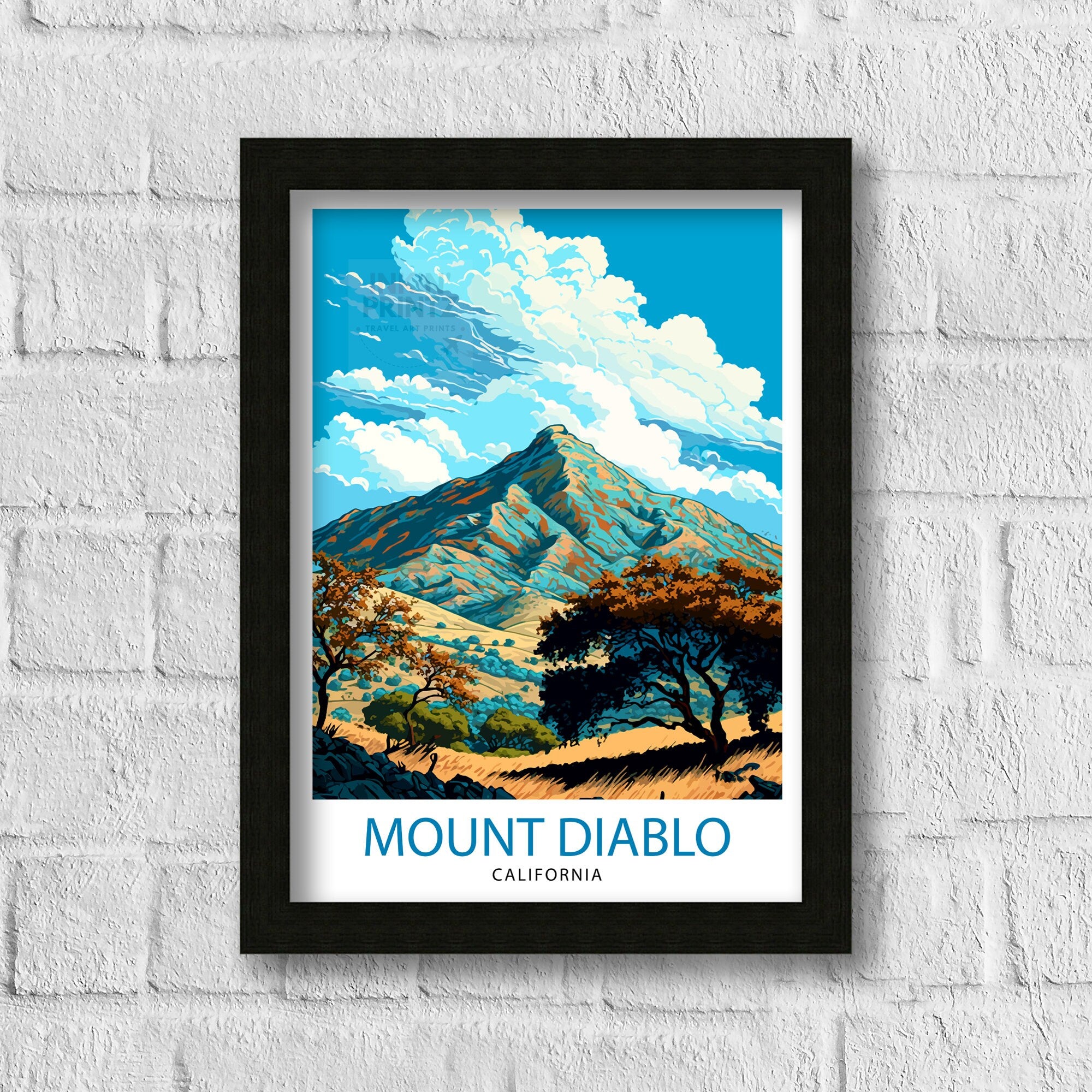 Mount Diablo Travel Print| Mount Diablo Wall Decor Mount Diablo Poster California Travel Prints Mount Diablo Art Print Mount Diablo