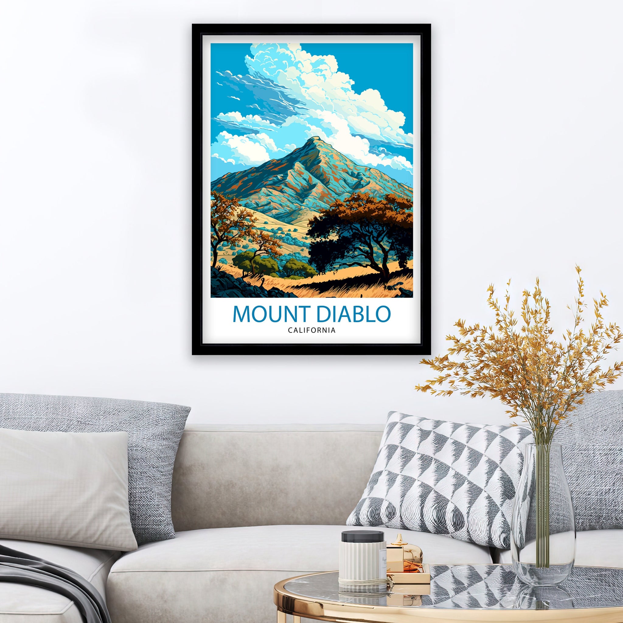 Mount Diablo Travel Print| Mount Diablo Wall Decor Mount Diablo Poster California Travel Prints Mount Diablo Art Print Mount Diablo