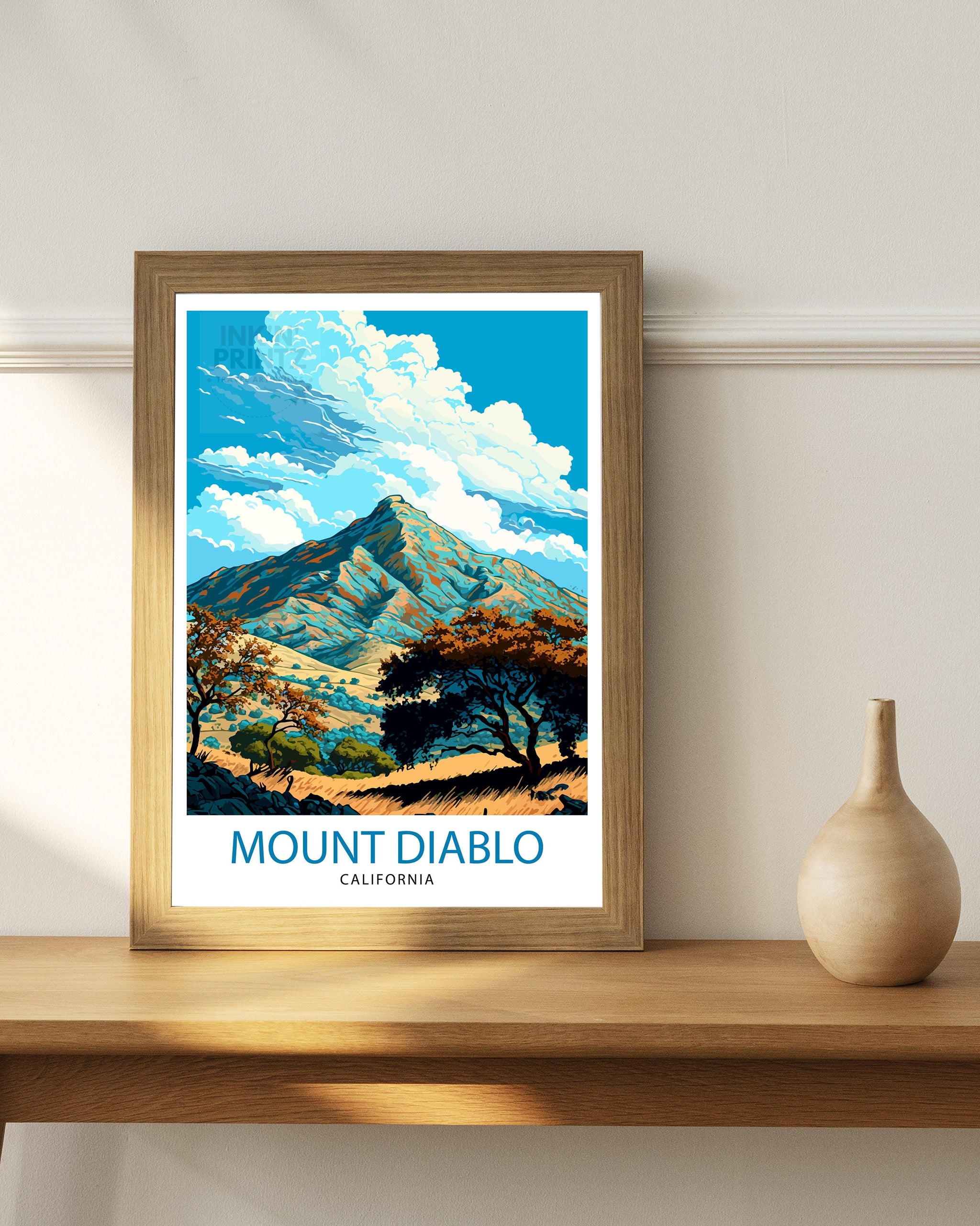 Mount Diablo Travel Print| Mount Diablo Wall Decor Mount Diablo Poster California Travel Prints Mount Diablo Art Print Mount Diablo