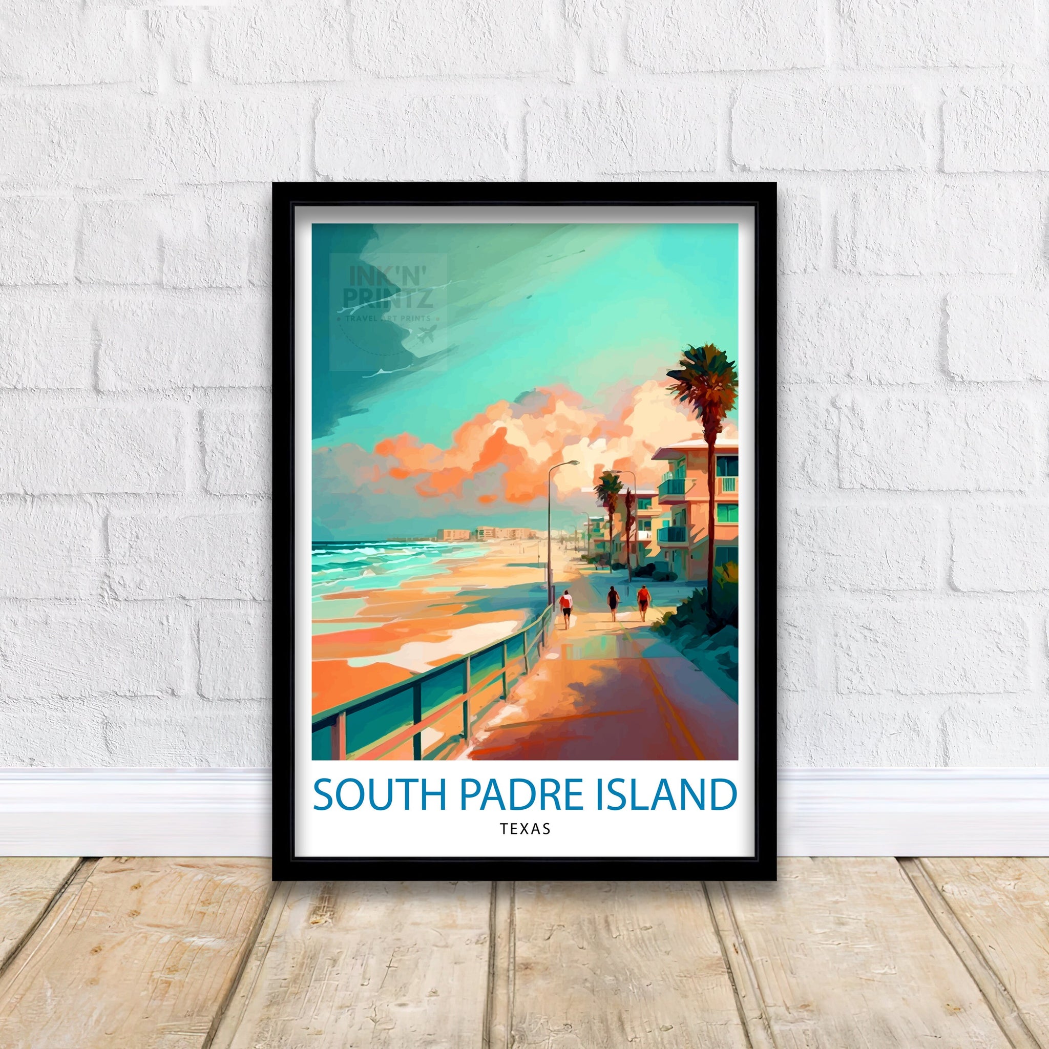South Padre Island Travel Print South Padre Island Wall Decor South Padre Island Poster Texas Travel Prints South Padre Island Art Print
