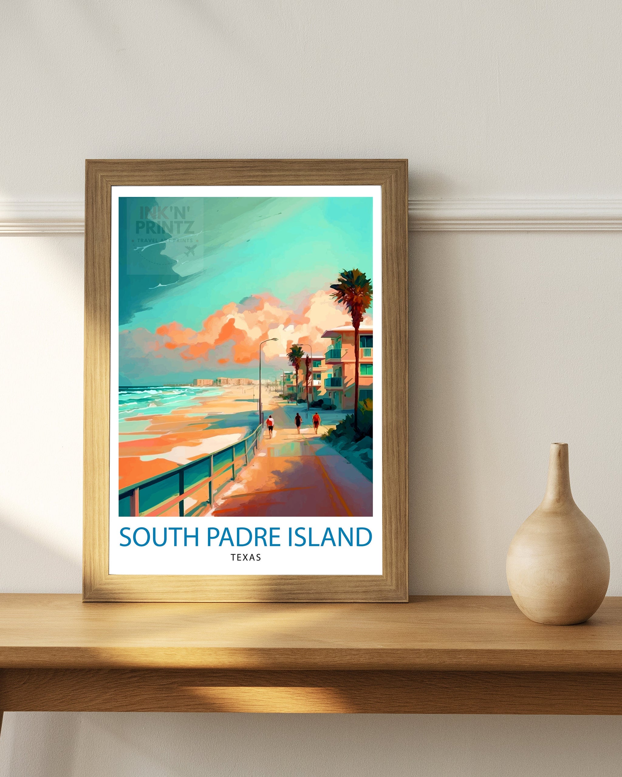 South Padre Island Travel Print South Padre Island Wall Decor South Padre Island Poster Texas Travel Prints South Padre Island Art Print