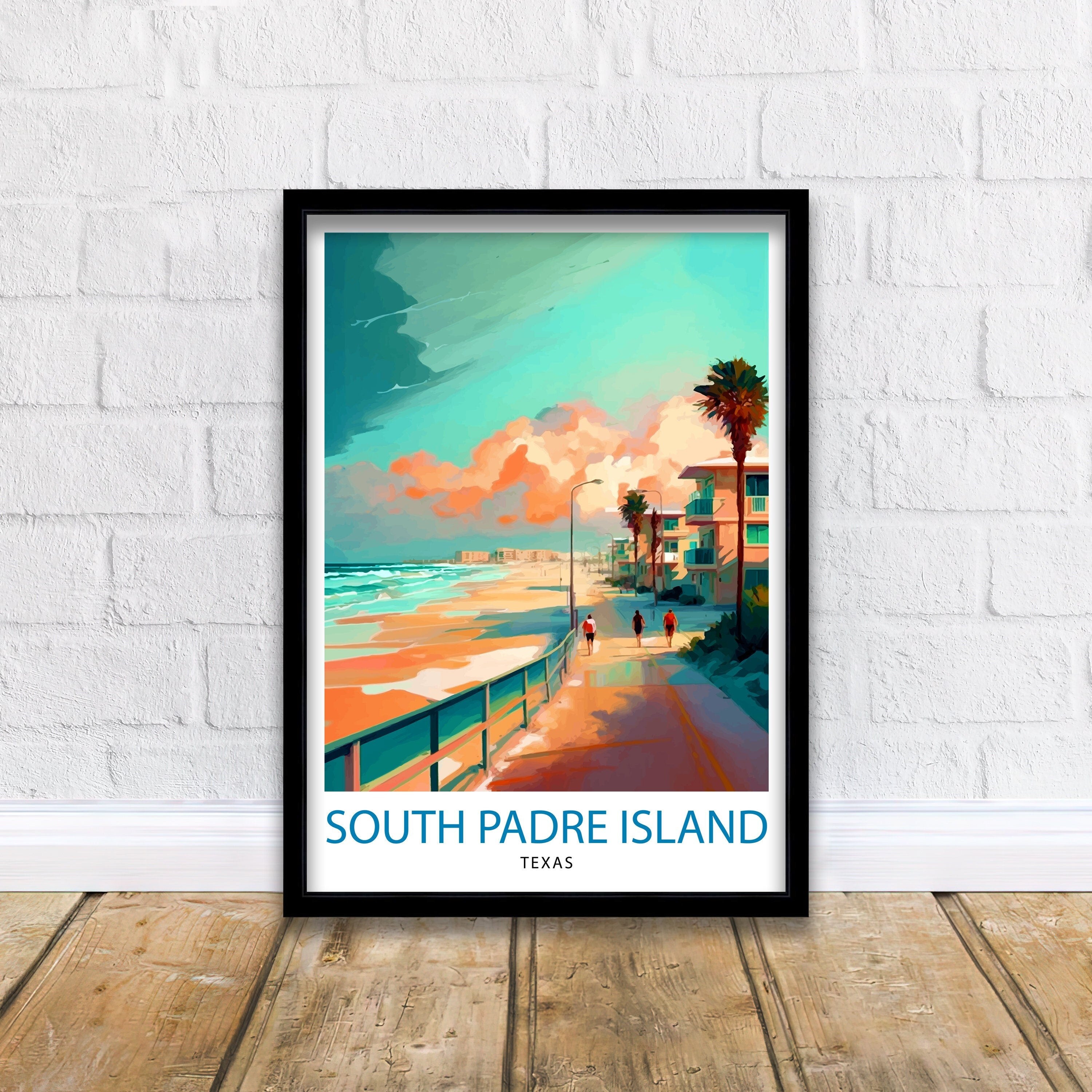South Padre Island Travel Print South Padre Island Wall Decor South Padre Island Poster Texas Travel Prints South Padre Island Art Print