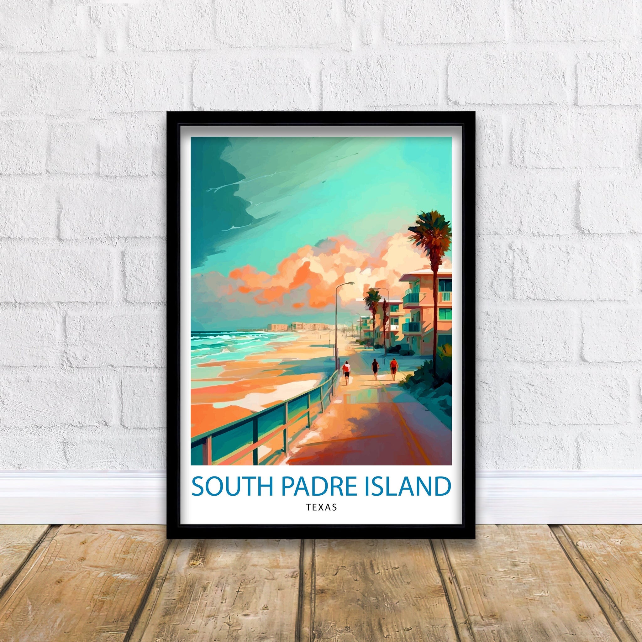 South Padre Island Travel Print South Padre Island Wall Decor South Padre Island Poster Texas Travel Prints South Padre Island Art Print