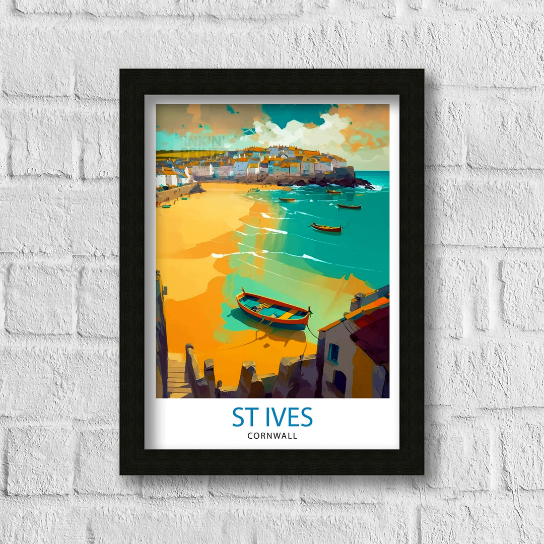 St Ives Cornwall Travel Poster St Ives