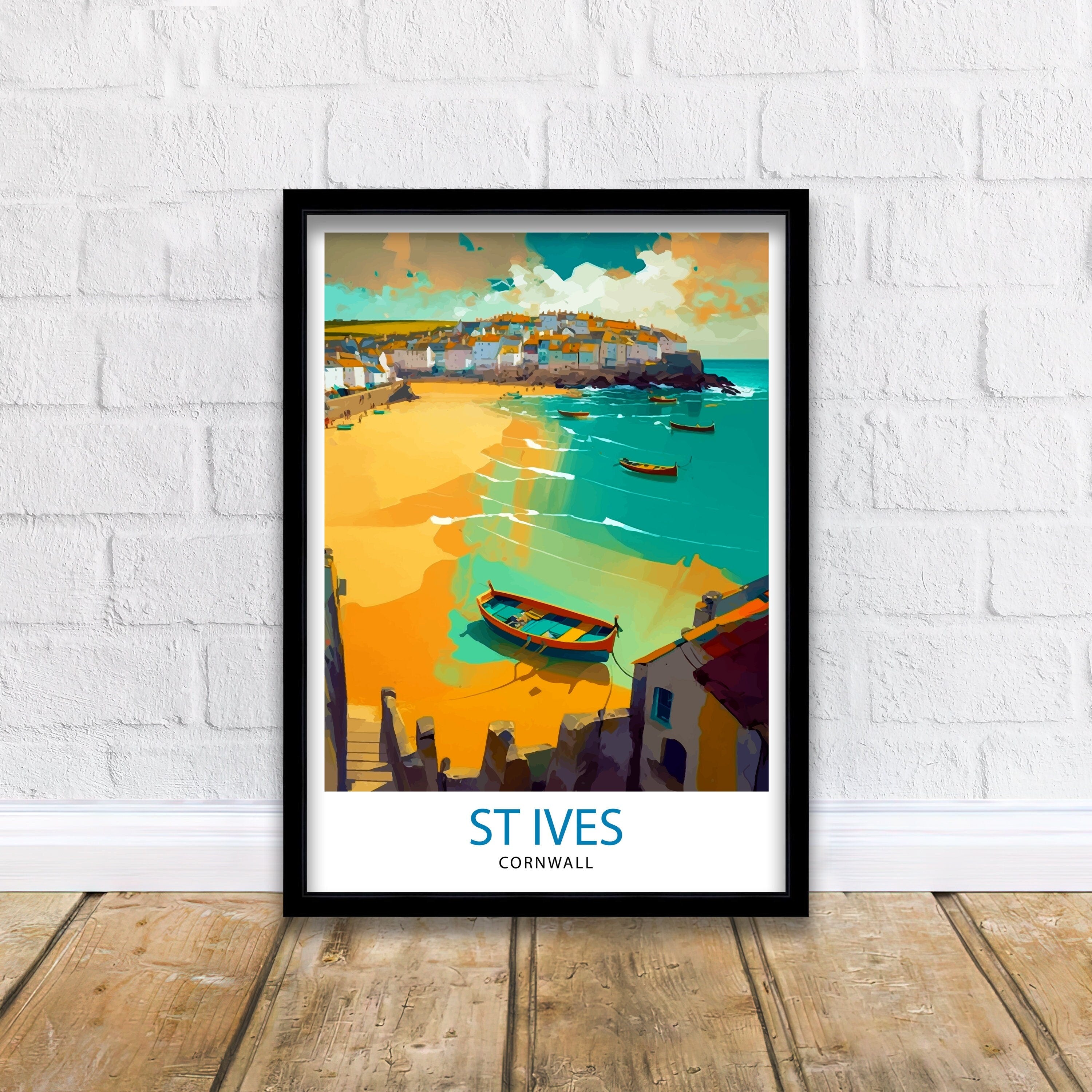 St Ives Cornwall Travel Poster St Ives